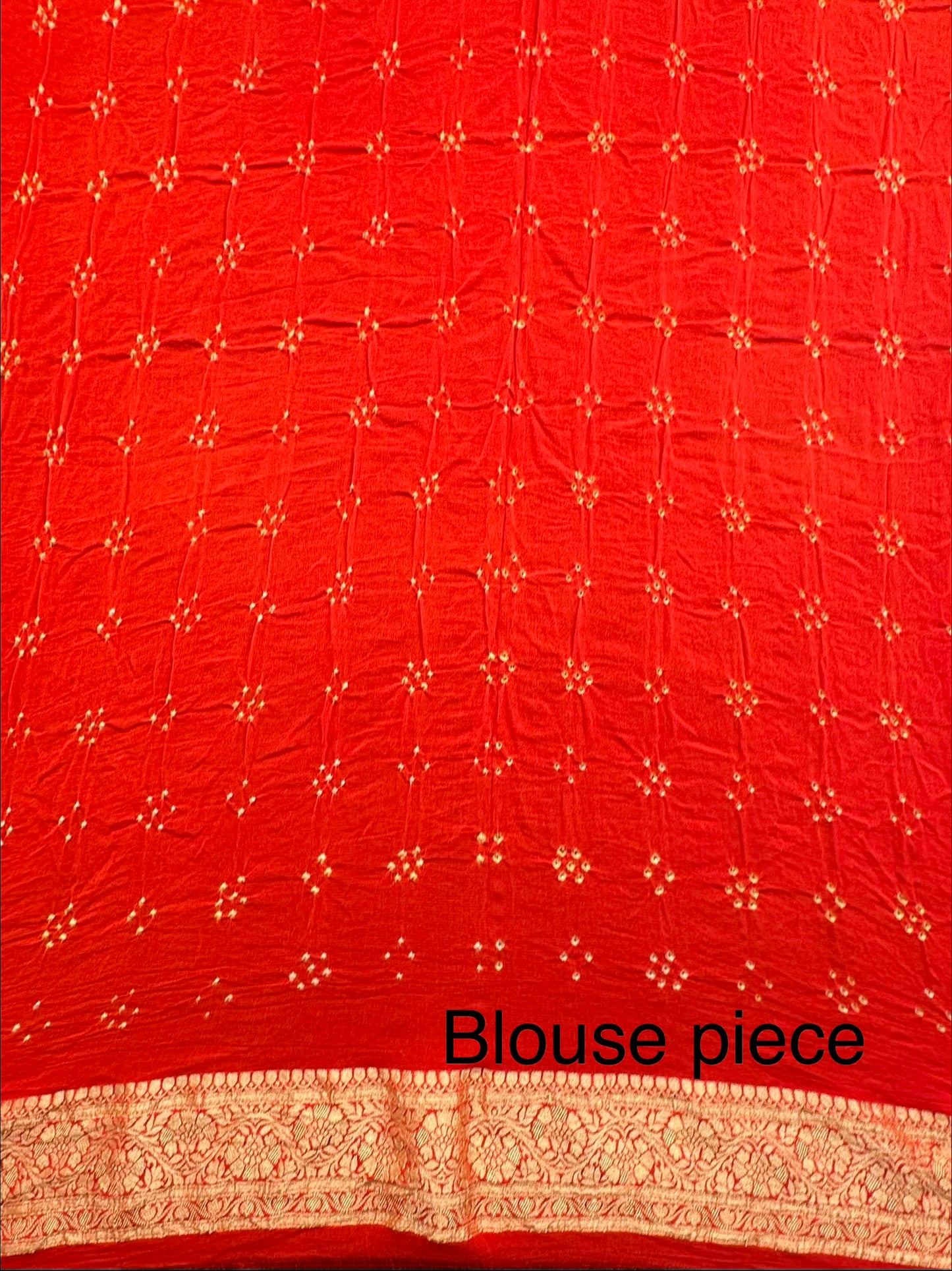 Yellow-Orange Gharchola Bandhej Pure Georgette Saree