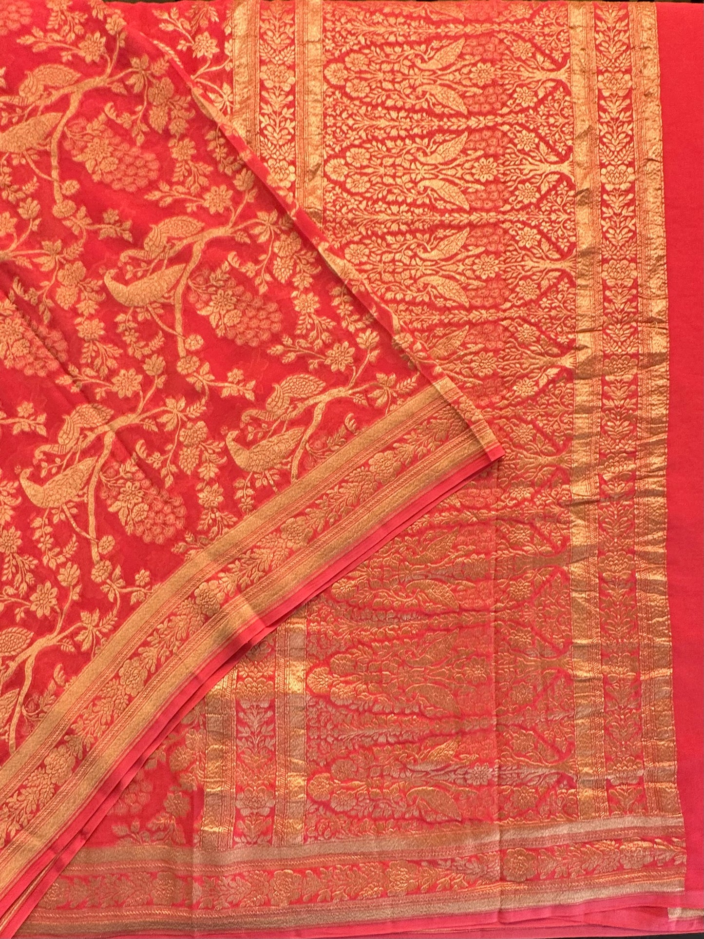 Khaddi Jaal Pure Georgette Saree