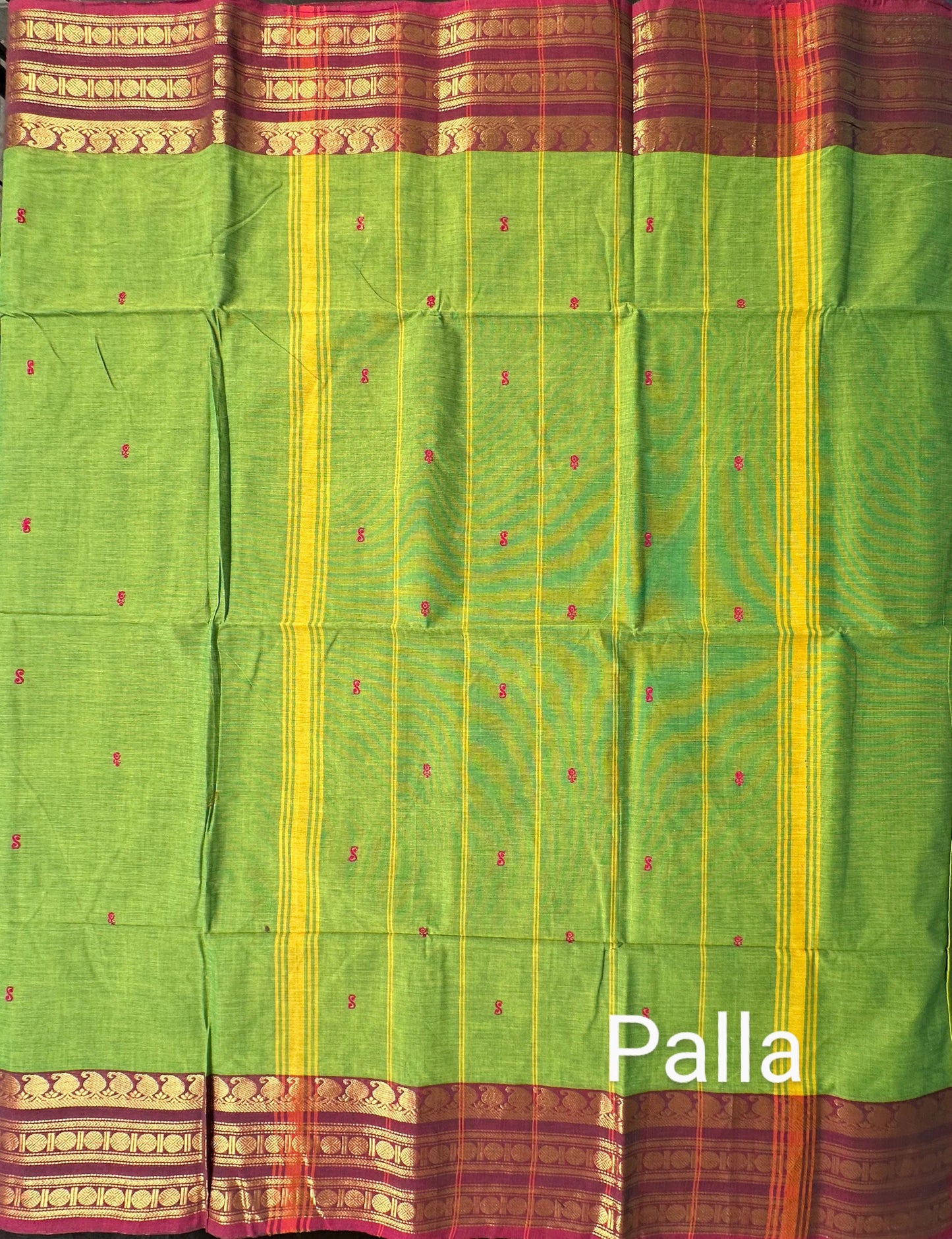 Green Narayanpet Cotton Saree