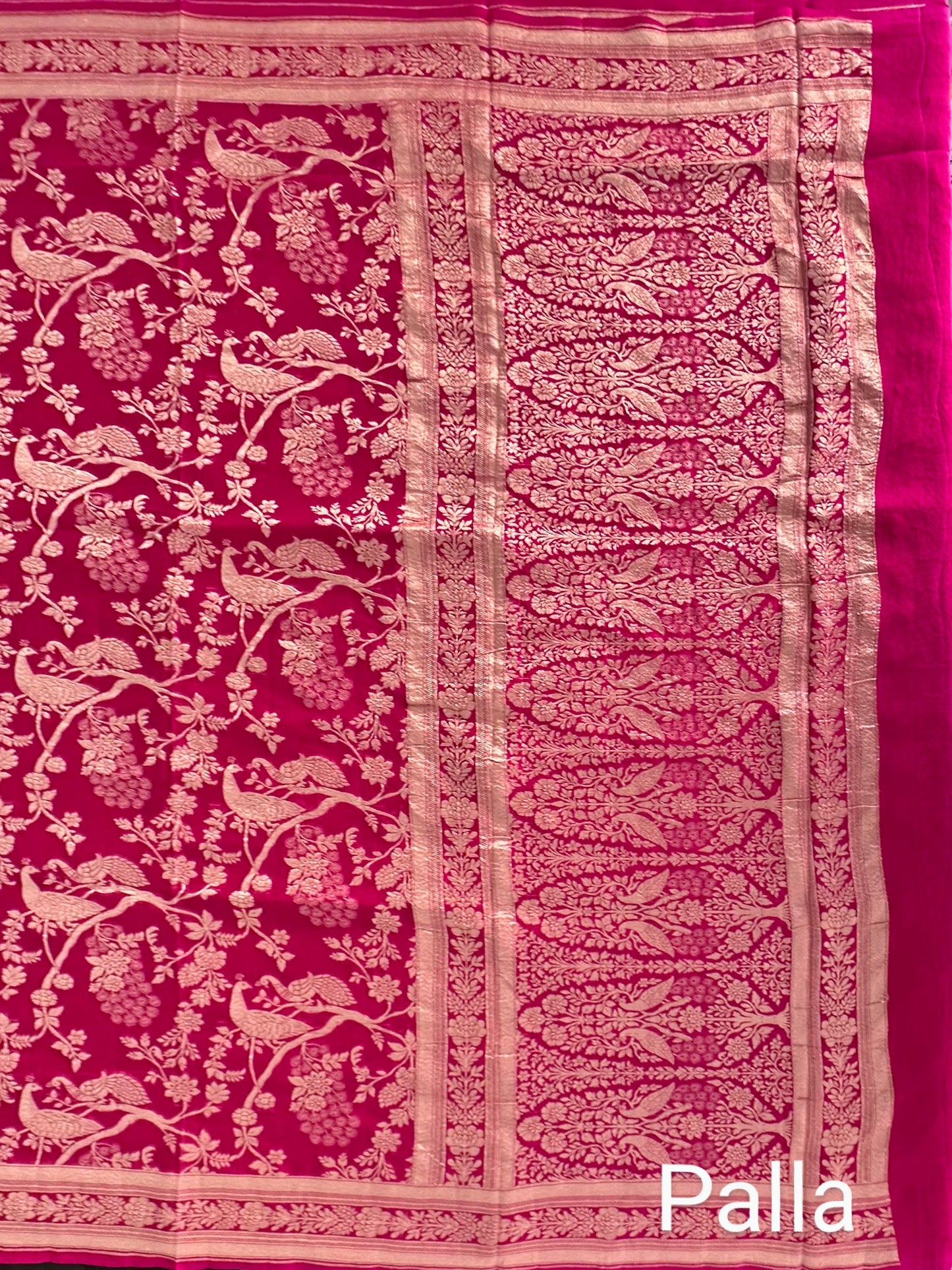 Khaddi Jaal Pure Georgette Saree