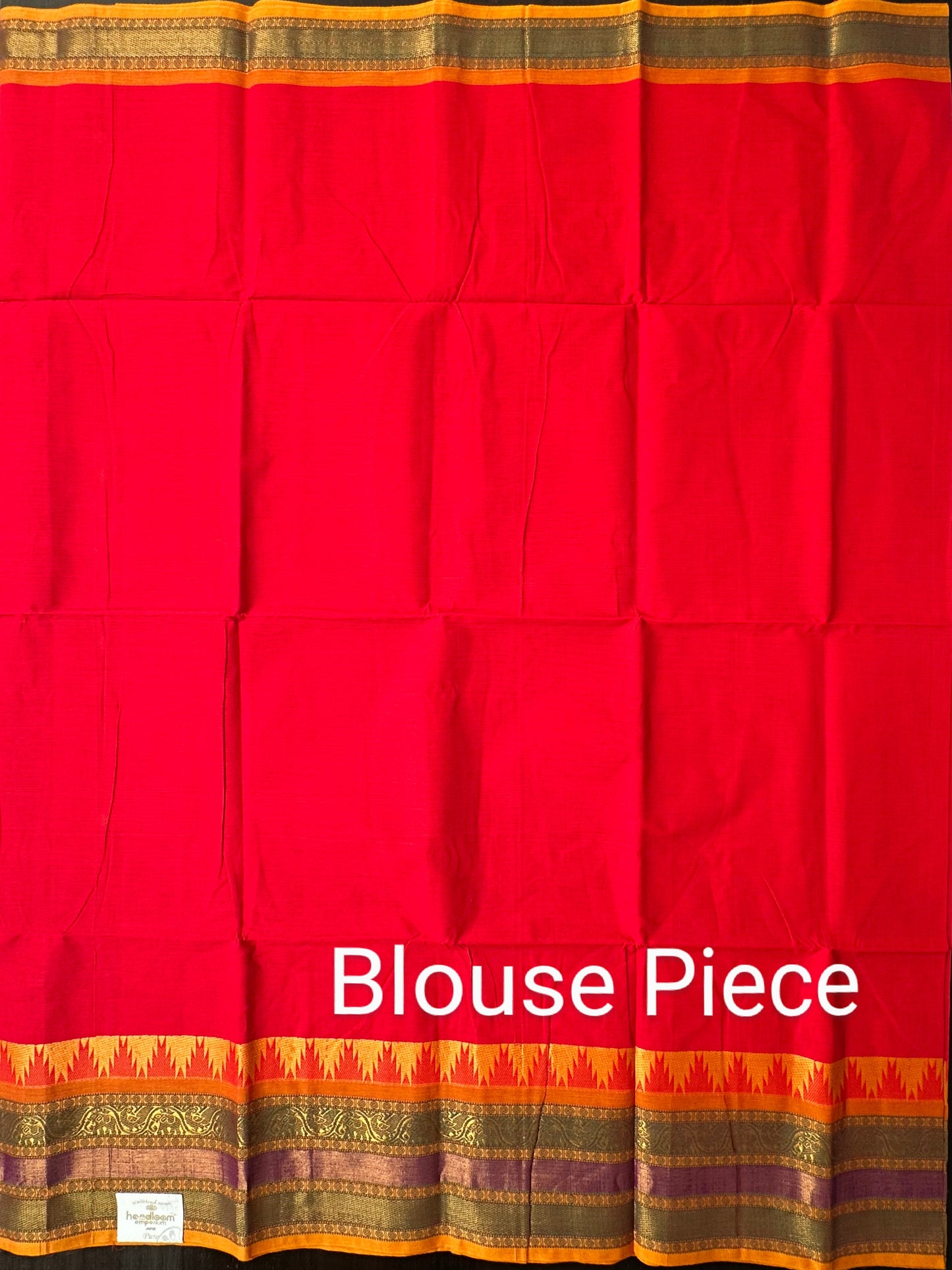 Red Narayanpet Cotton Saree
