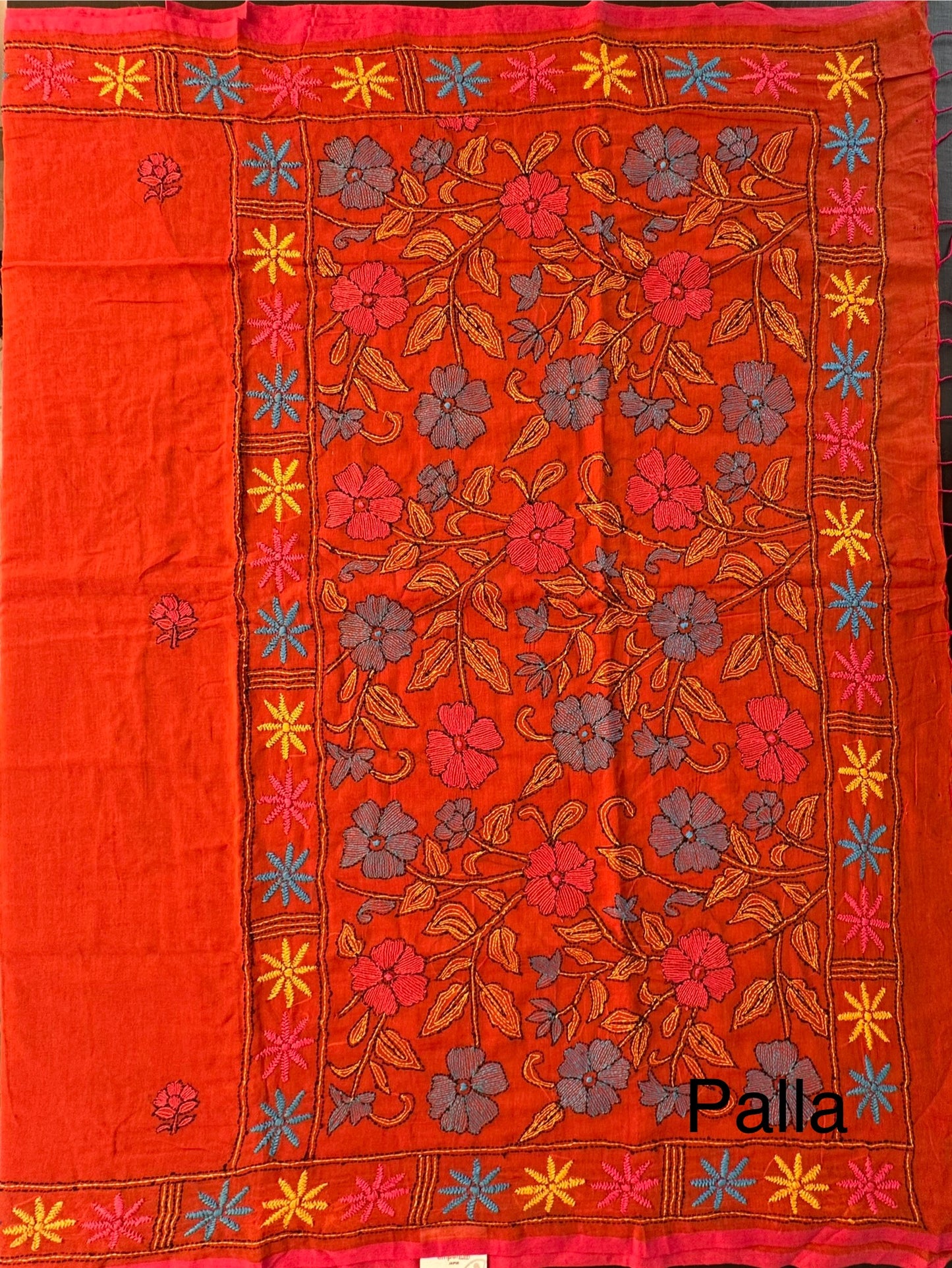 Kaantha Embroidery Cotton Saree
