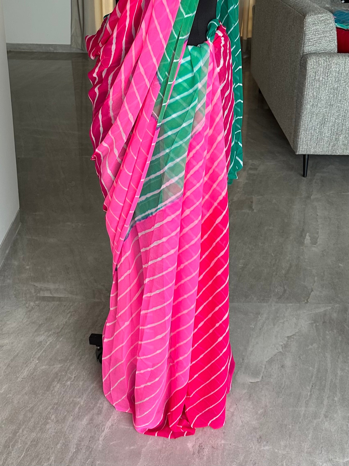Leheriya Georgette Saree