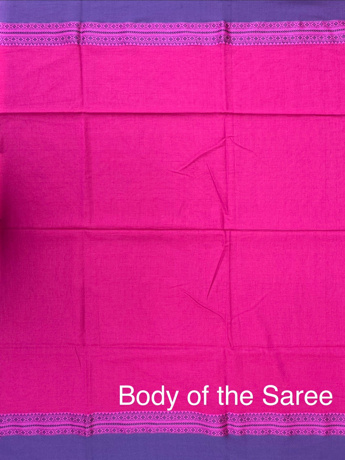 Magenta-Purple Piku Bengal Cotton Saree