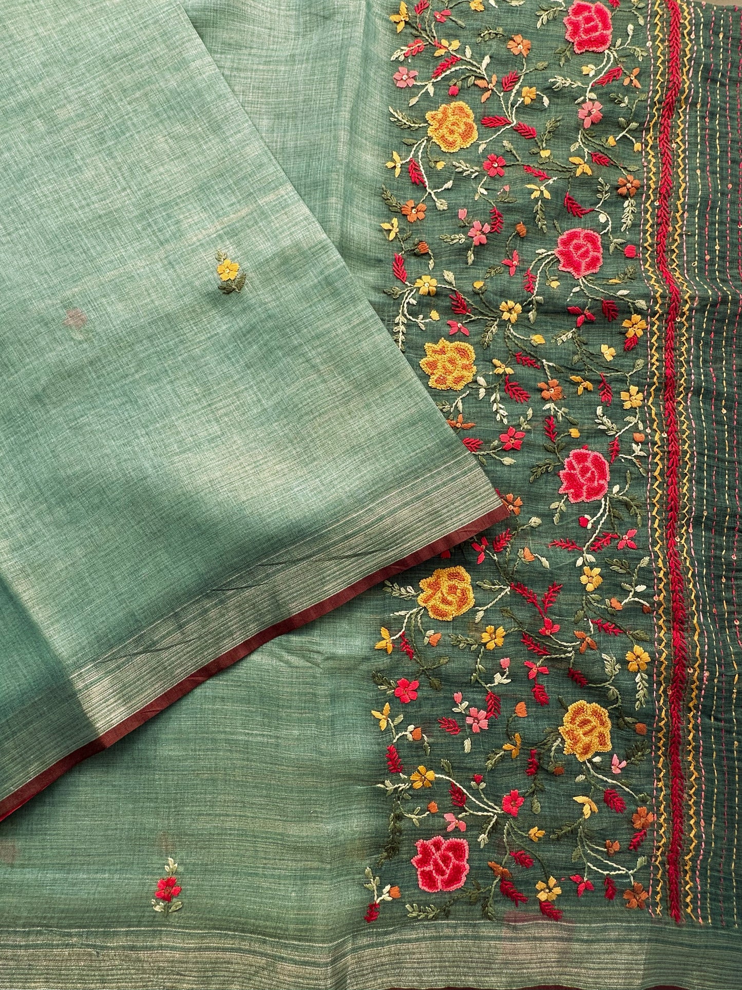 Cotton Saree with Embroidery