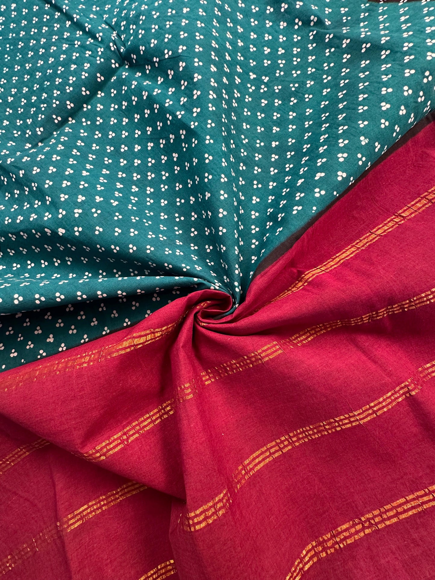 Rama Green Soongadi Cotton Saree