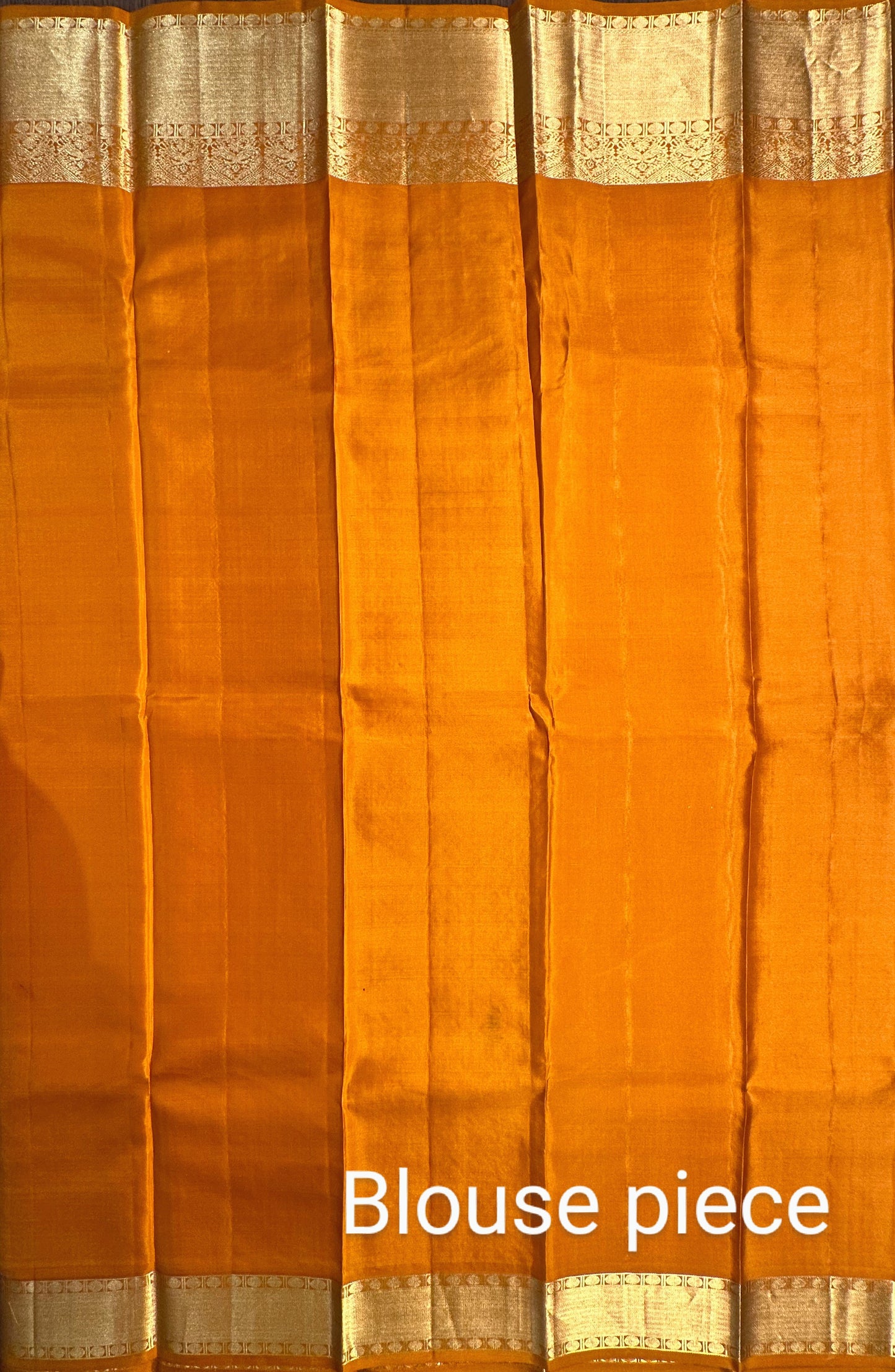 Mustard Handloom Kanjivaram Jamawar Pure Silk Saree