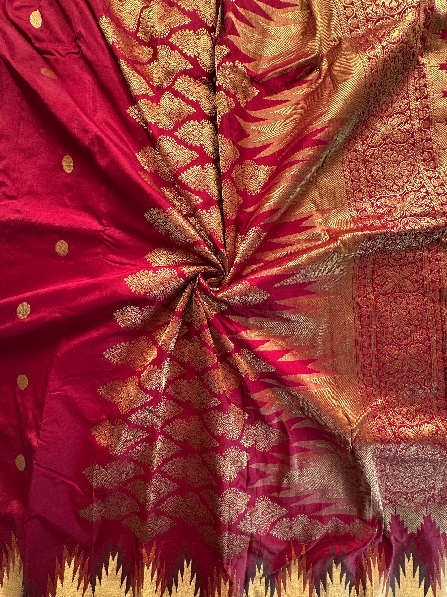 Madurai Temple Buta Pure Silk Saree