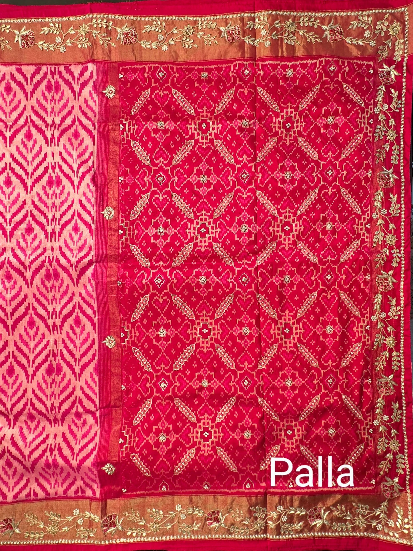 Rani Ikkat Pure Silk Saree