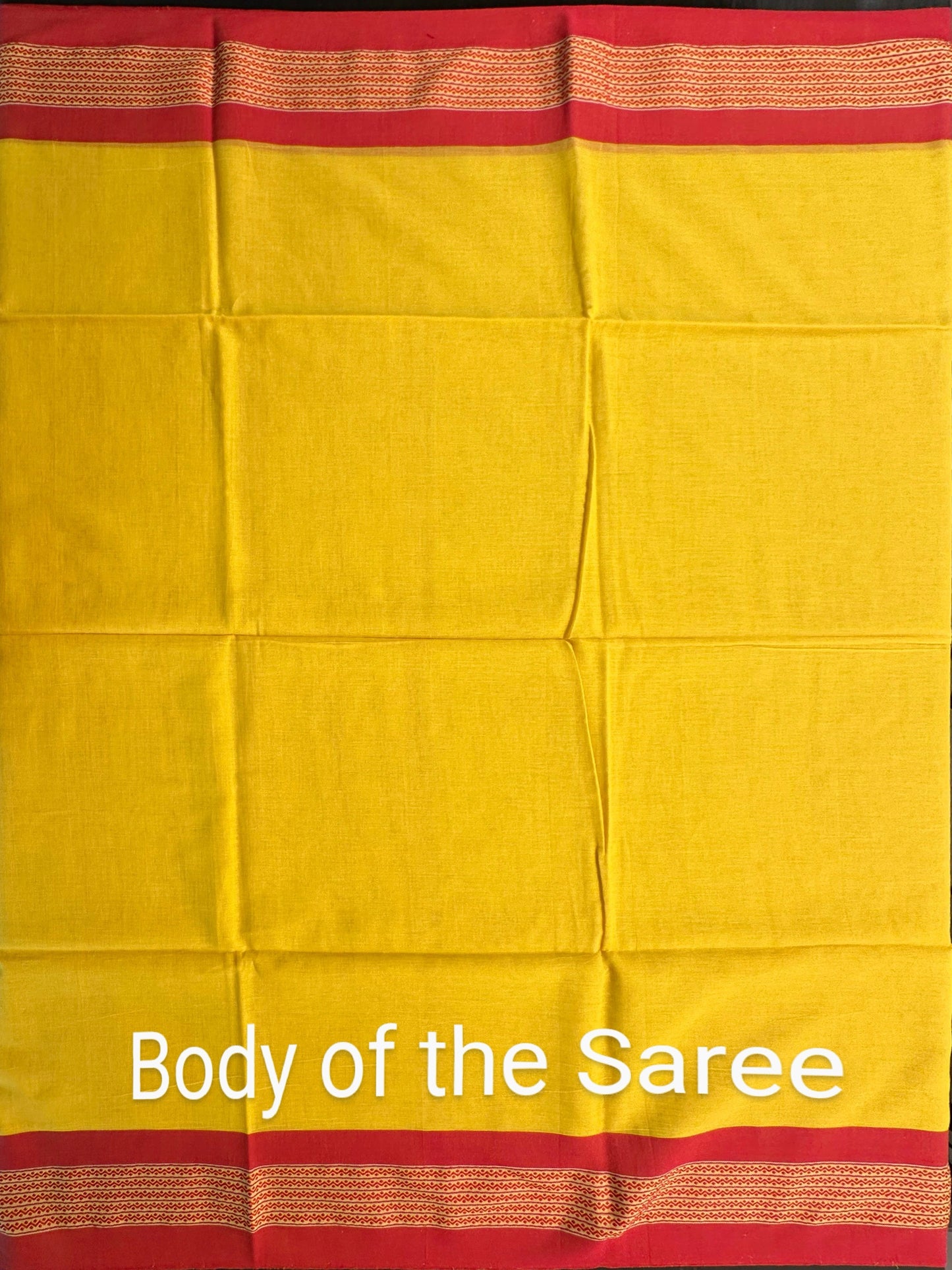 Yellow-Red Tripura Cotton Saree
