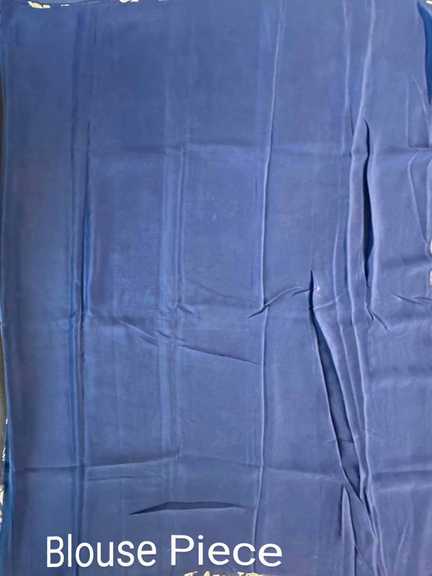 Blue Floral Print Dimond Pure Chiffon Saree