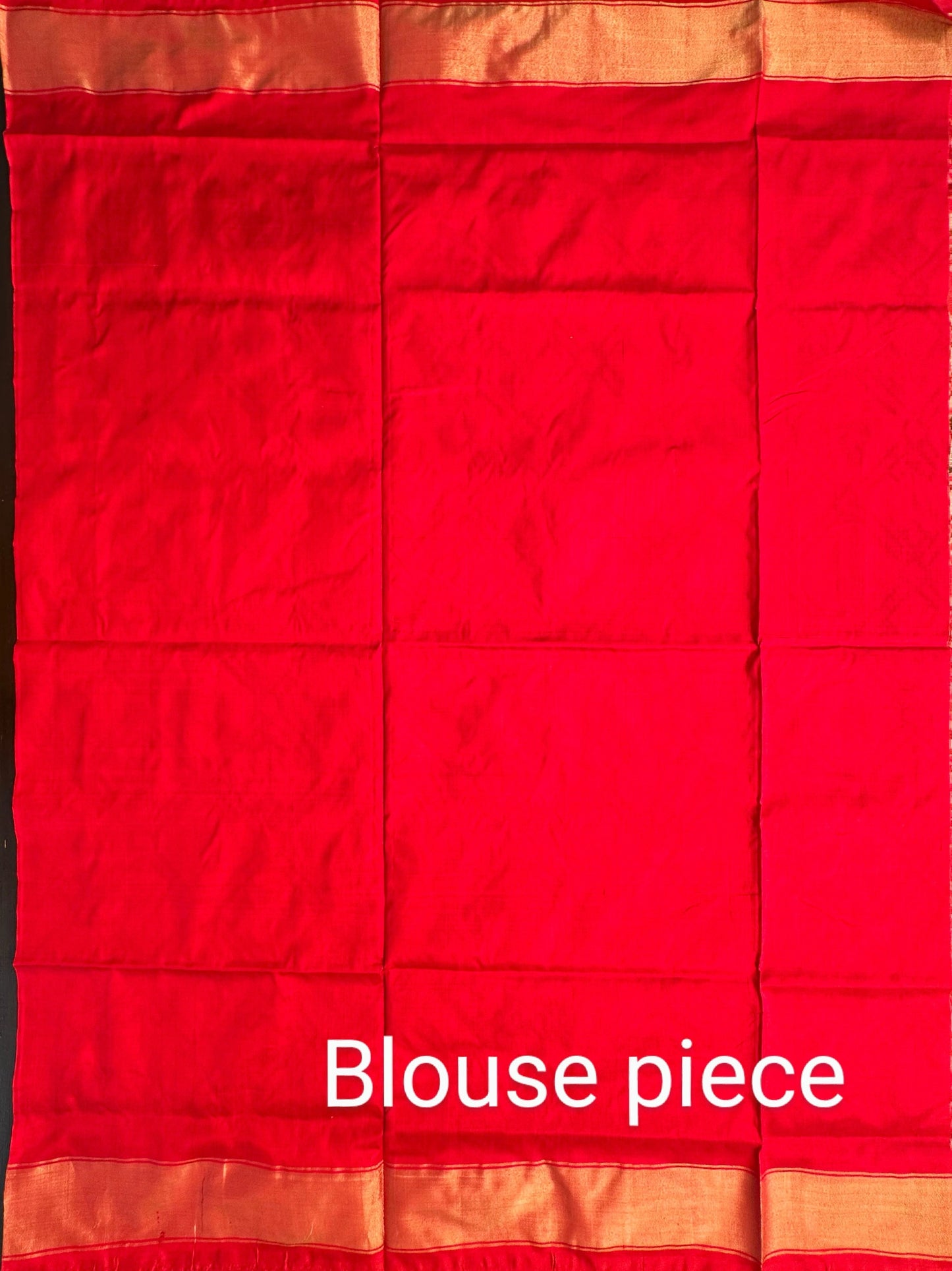 Off White-Red Patola Handloom Silk Saree