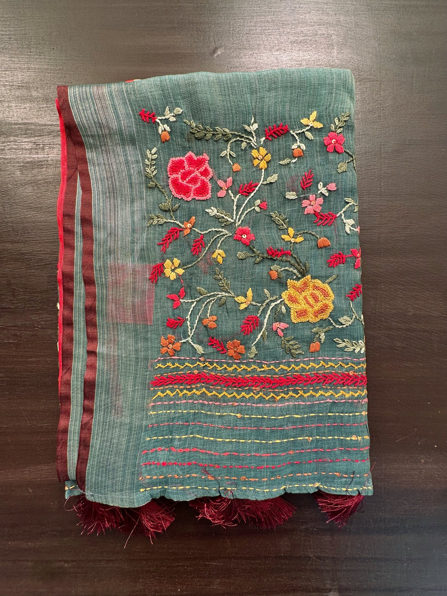 Cotton Saree with Embroidery