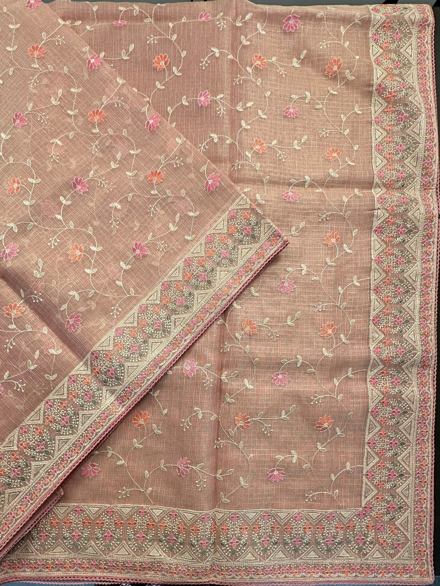 Pink Fancy Tissue Saree