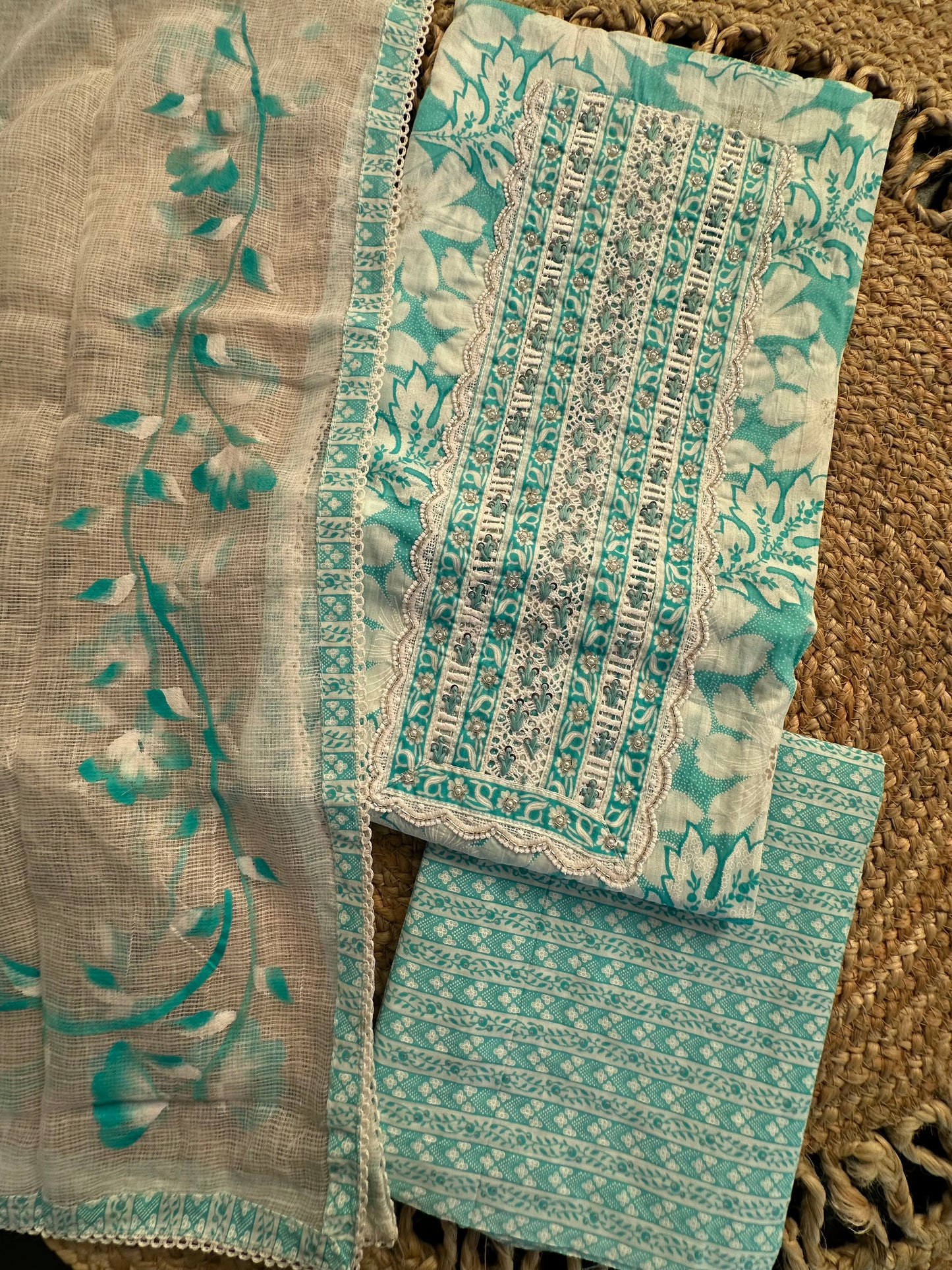 Jaipuri Cotton 3 -Piece Suit