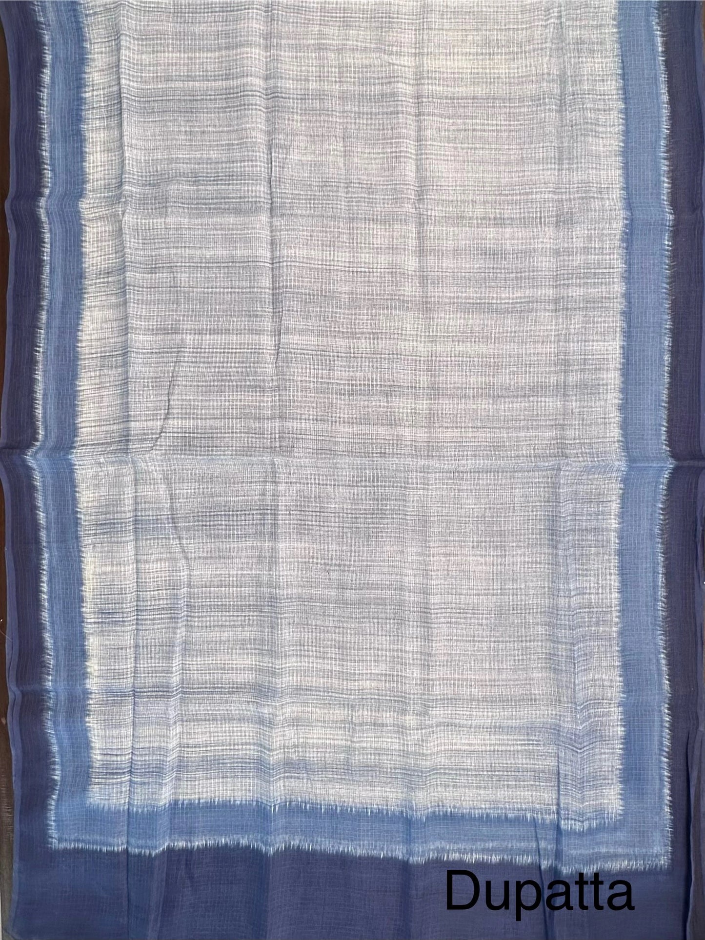 Navy Blue Jaipuri Cotton 3-Piece Suit