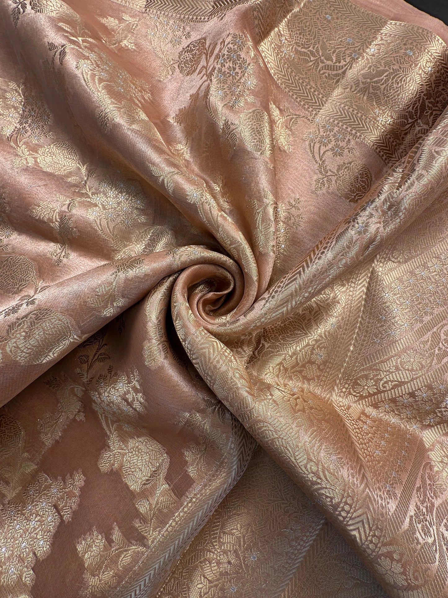 Baby Pink Tissue Silk Saree