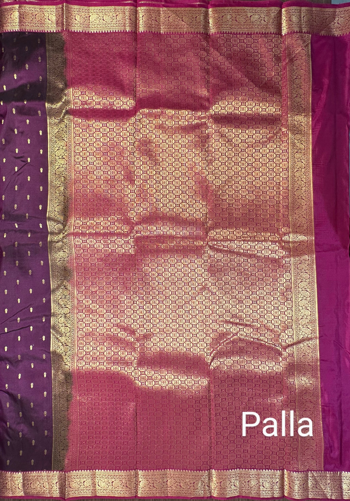 Wine-Rani Handloom Pondicherry Pure Silk Saree