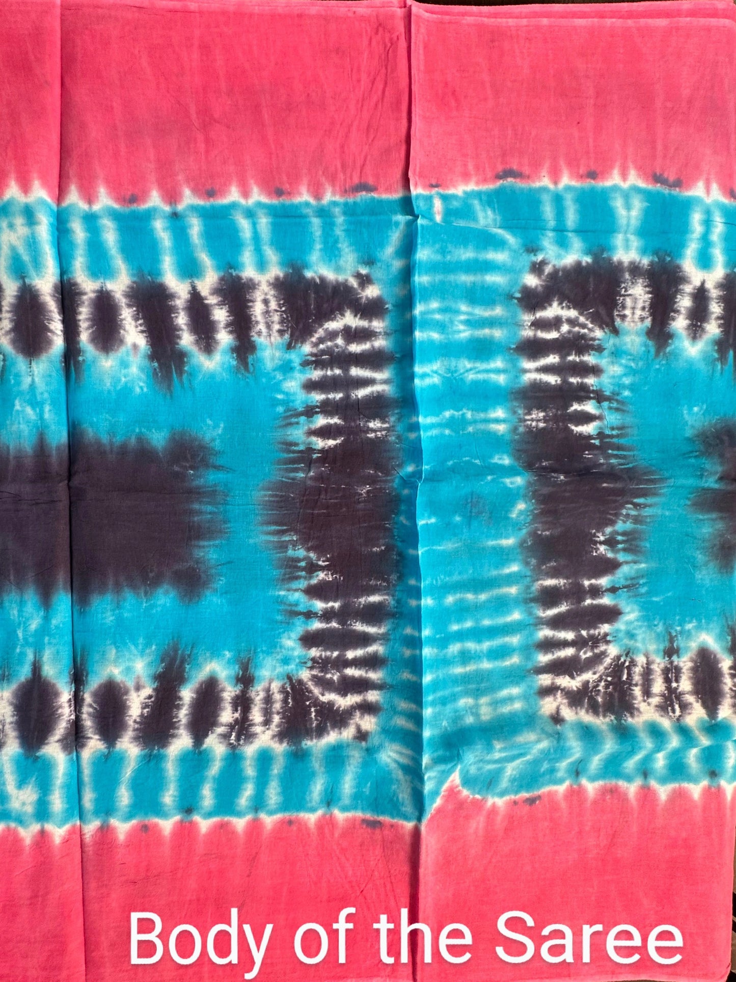 Firozi-Pink Batik Pure Cotton Saree