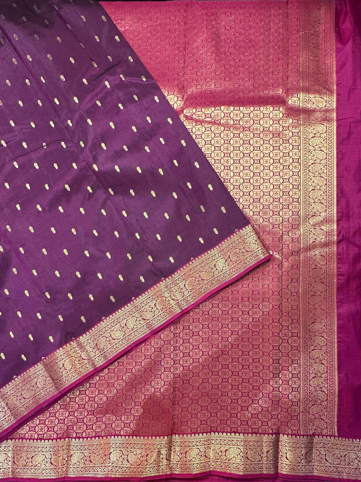 Wine-Rani Handloom Pondicherry Pure Silk Saree