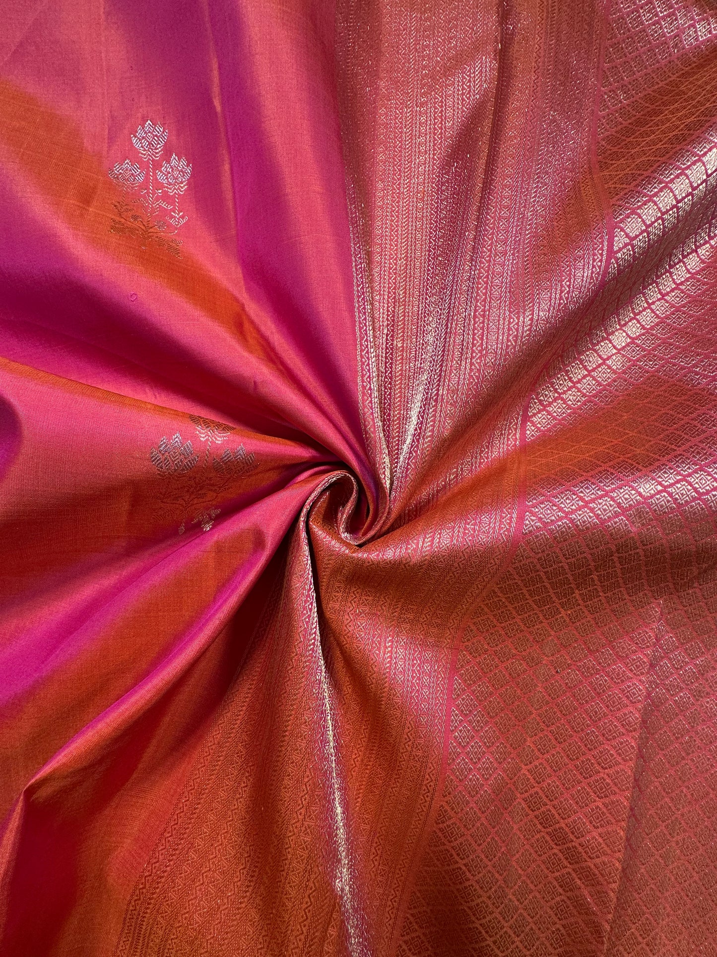Pink Handloom Kanjivaram Pure Silk Saree