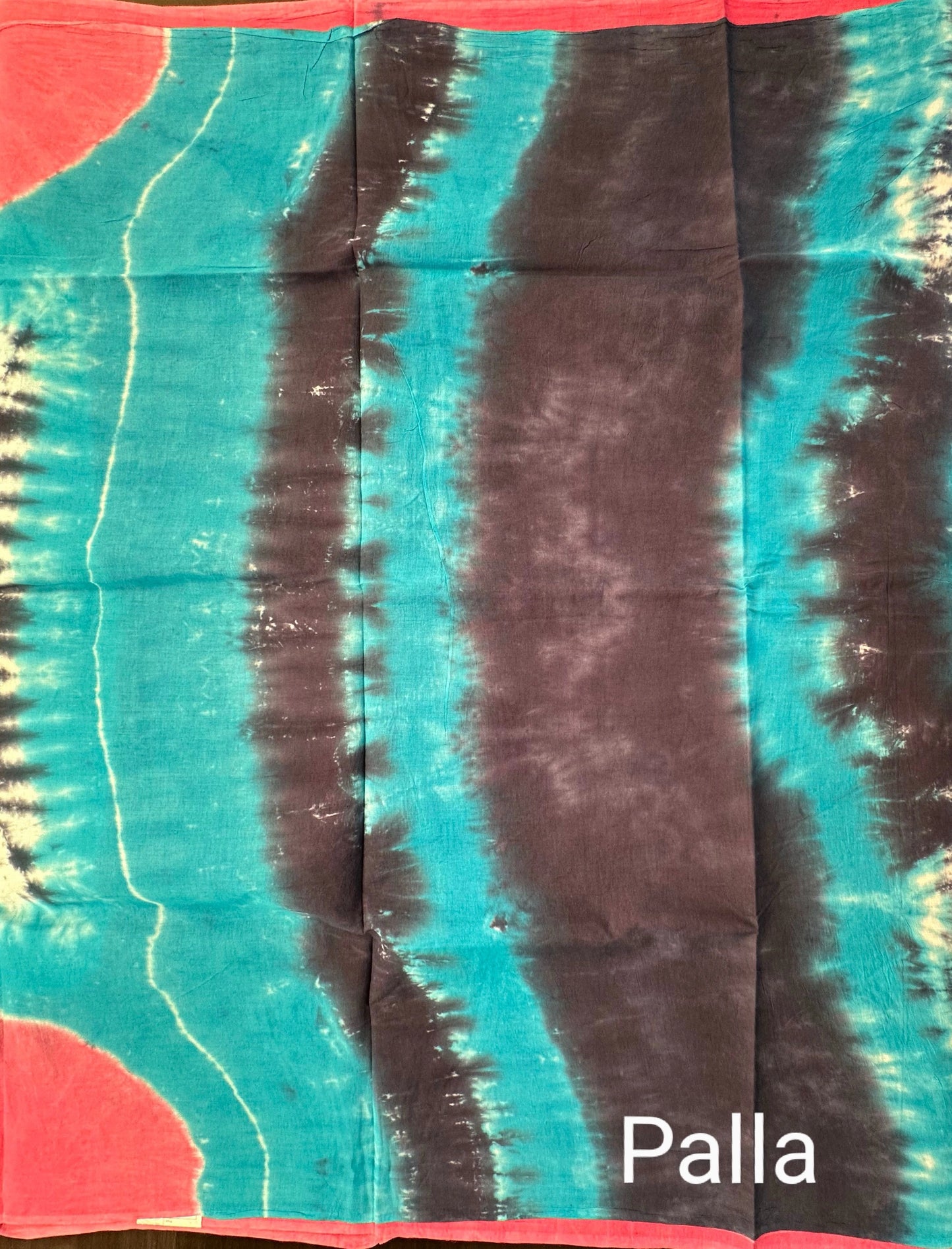 Firozi-Pink Batik Pure Cotton Saree