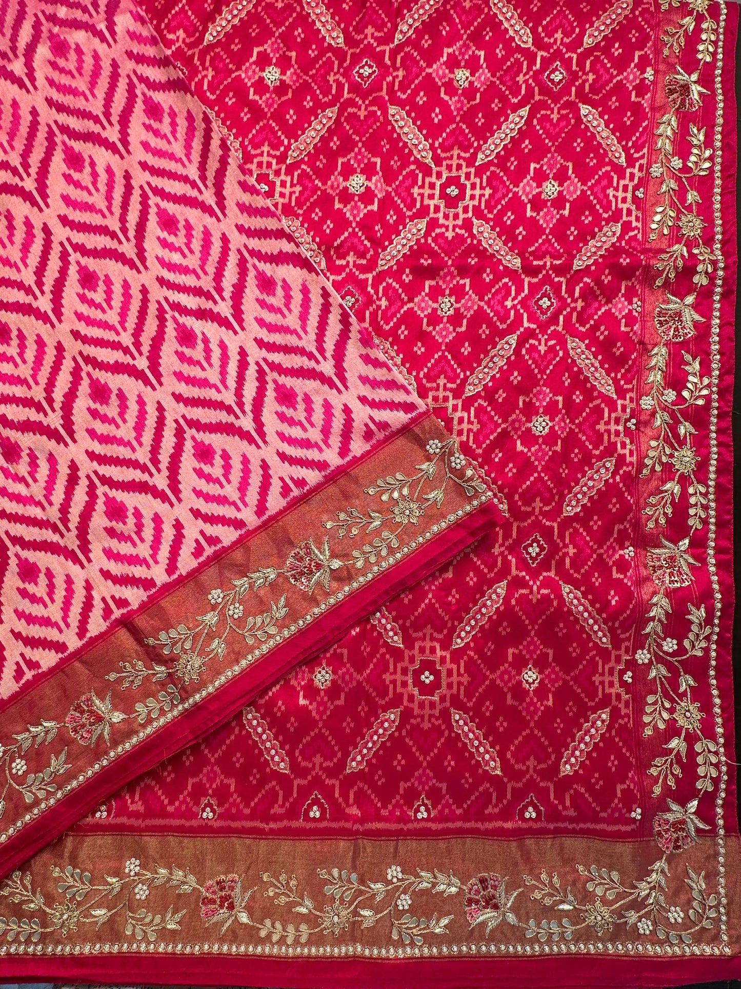 Rani Ikkat Pure Silk Saree