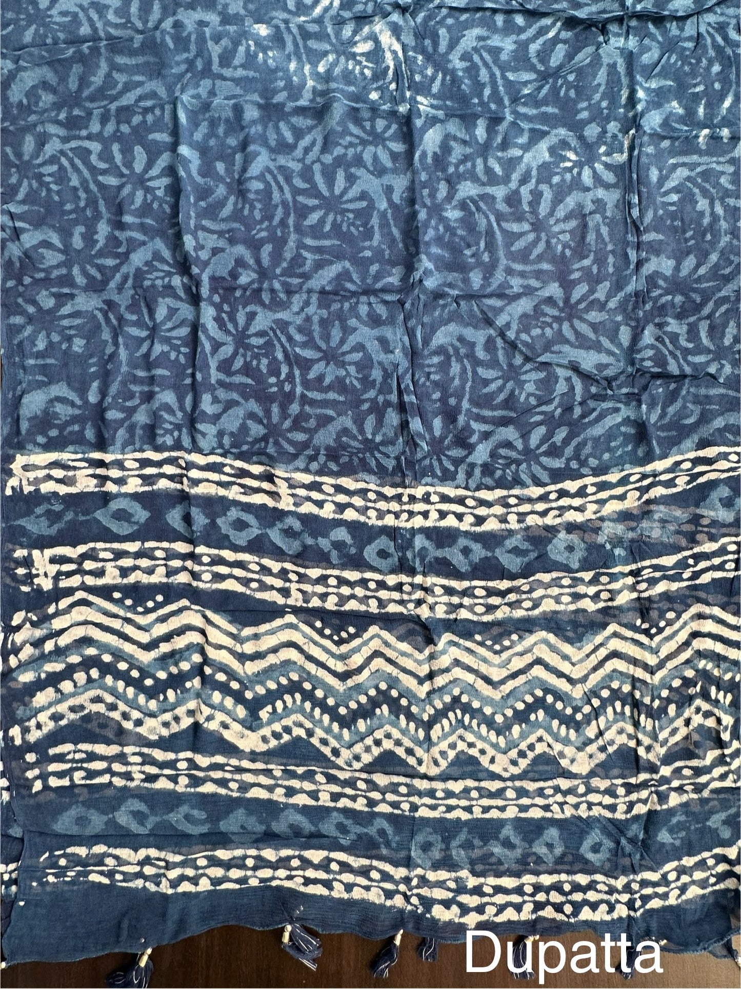 Indigo Pure Cotton Suit