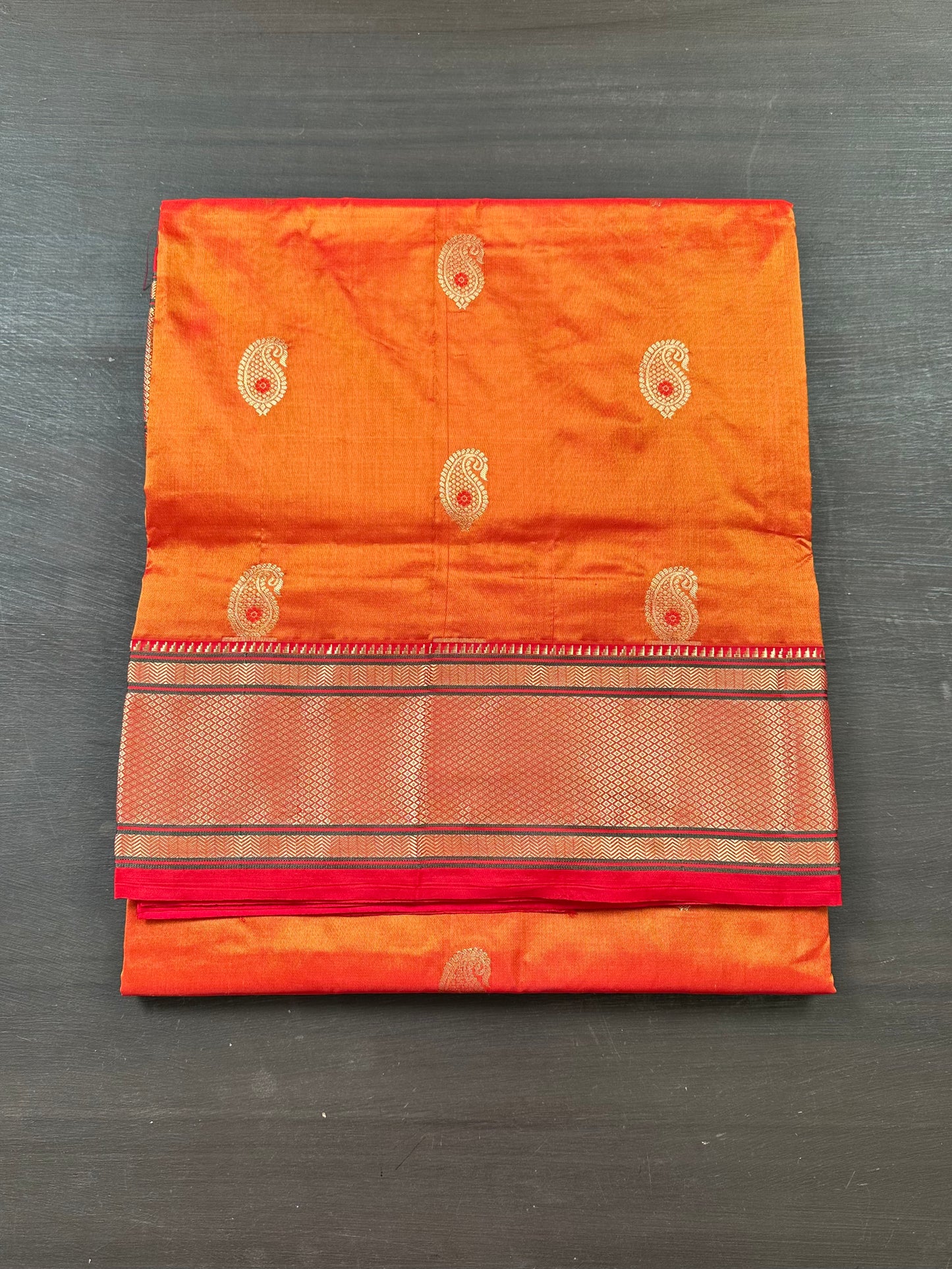 Orange Paithini Silk Saree