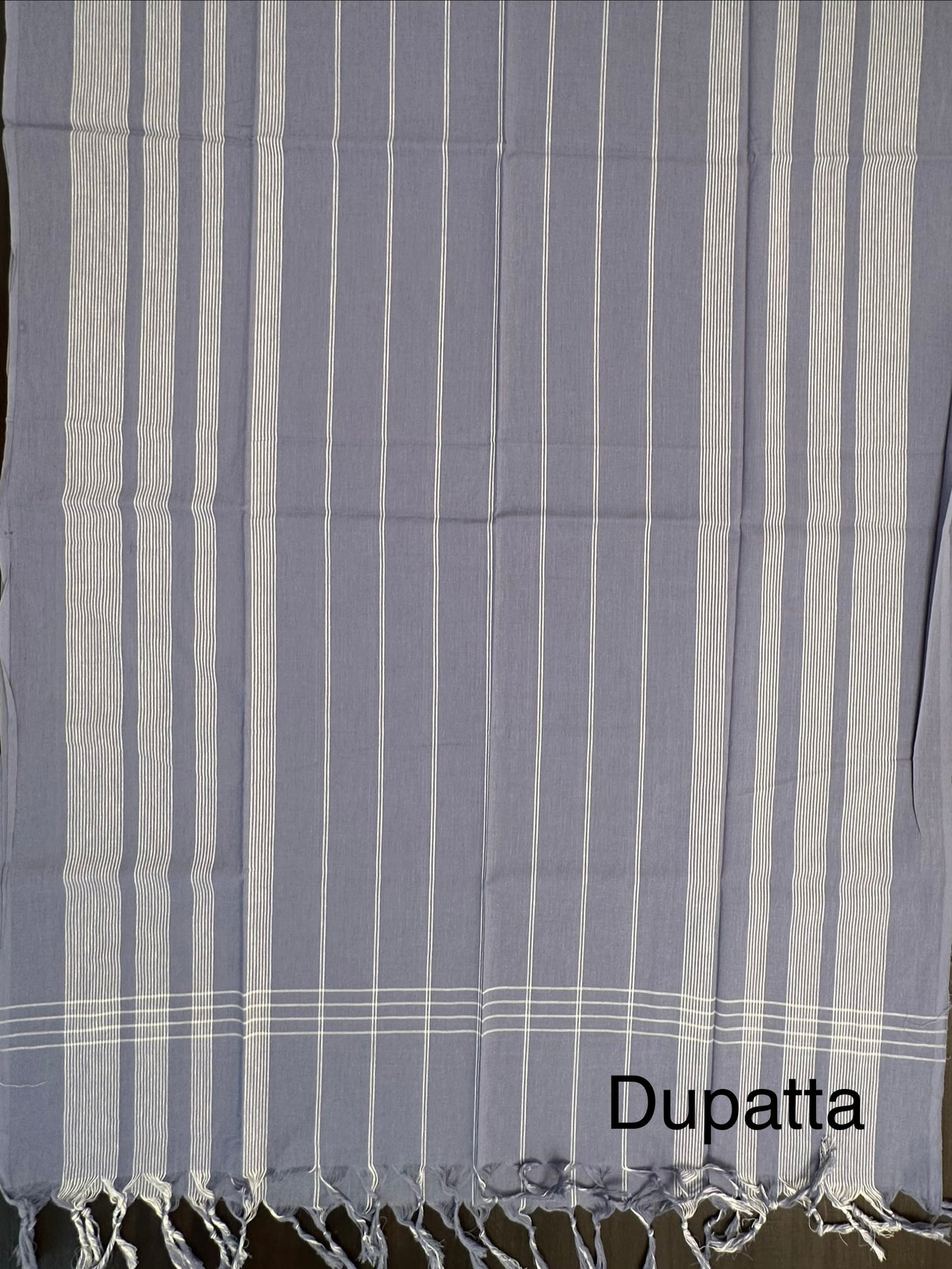 Bluish Grey Unstitched South Cotton Suit