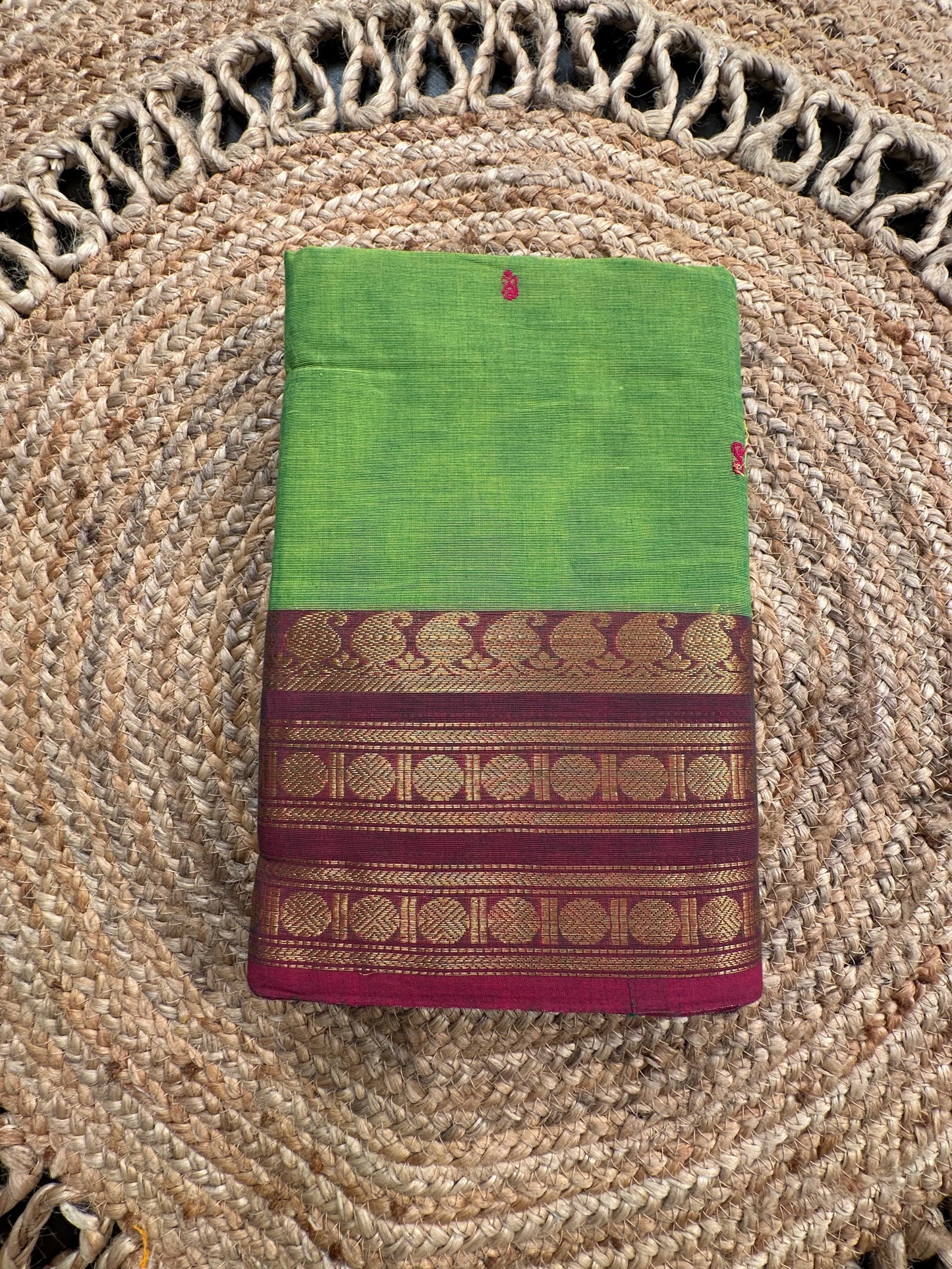 Green Narayanpet Cotton Saree
