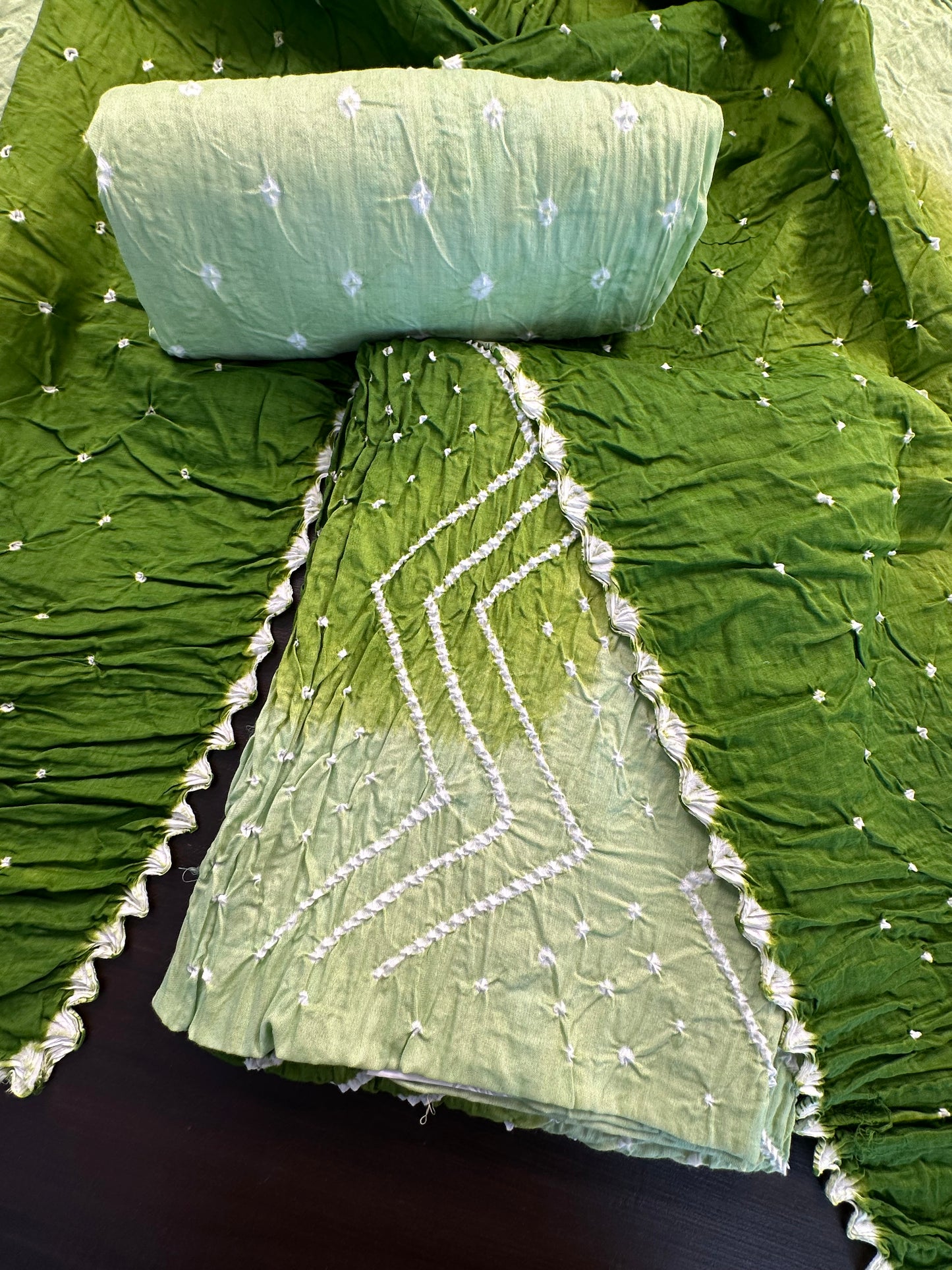 Bandhej Jaipuri Cotton Suit