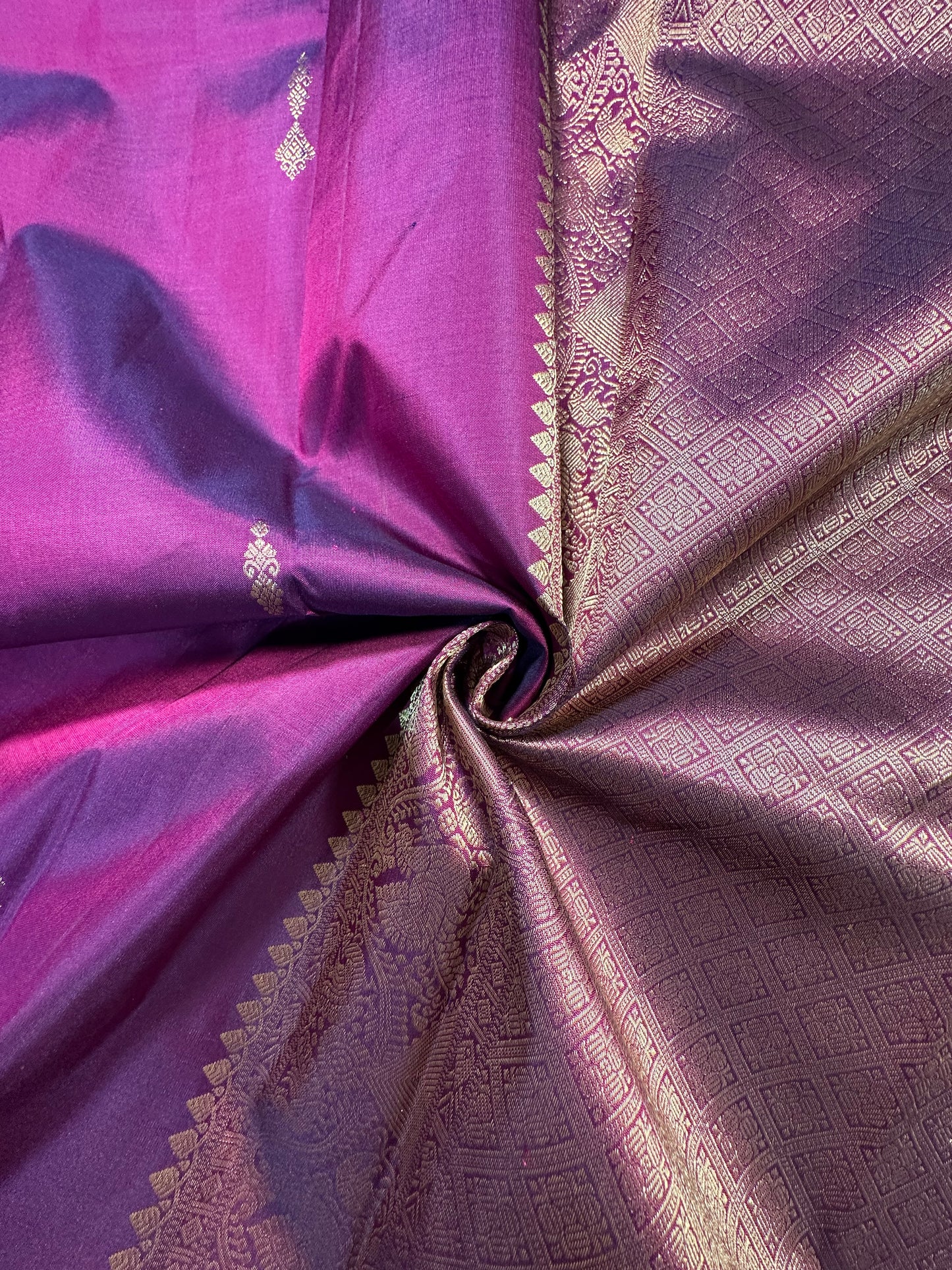 Wine Handloom Kanjivaram Pure Silk Saree