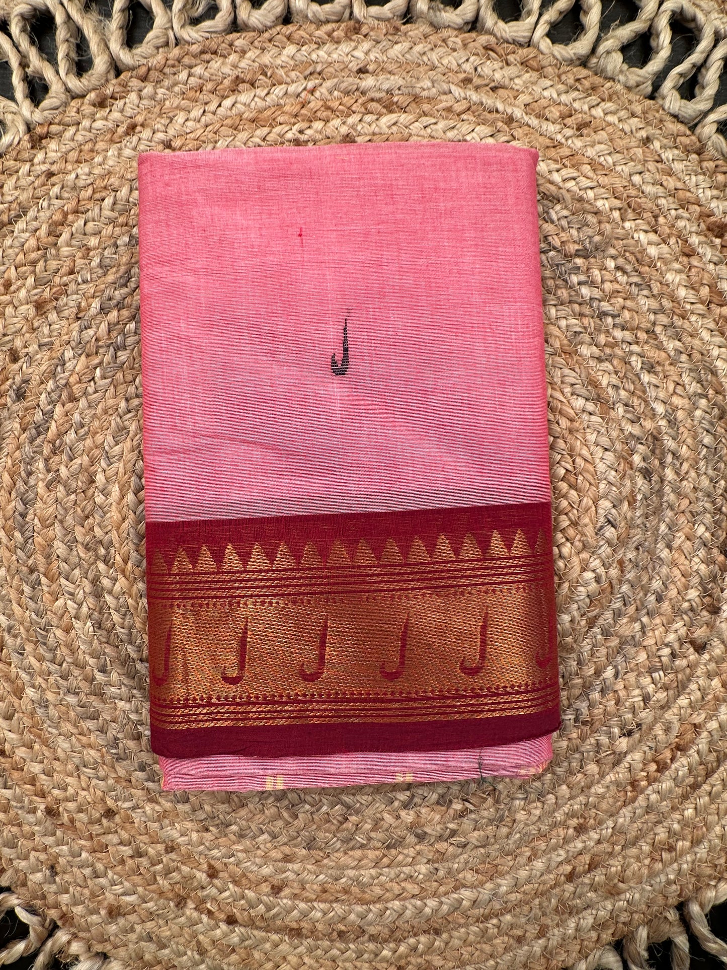 Pink Narayanpet Cotton Saree