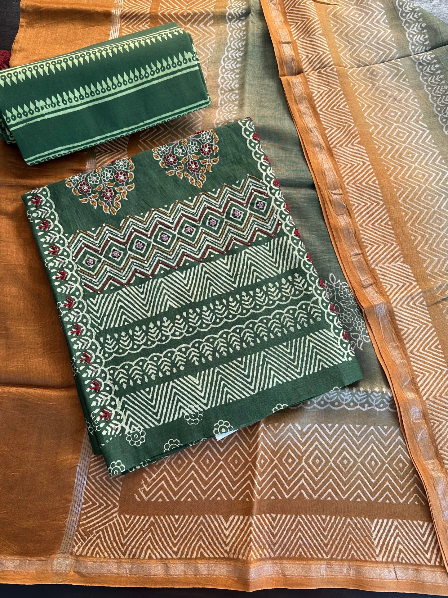 Pure Chanderi 3-Piece Suit