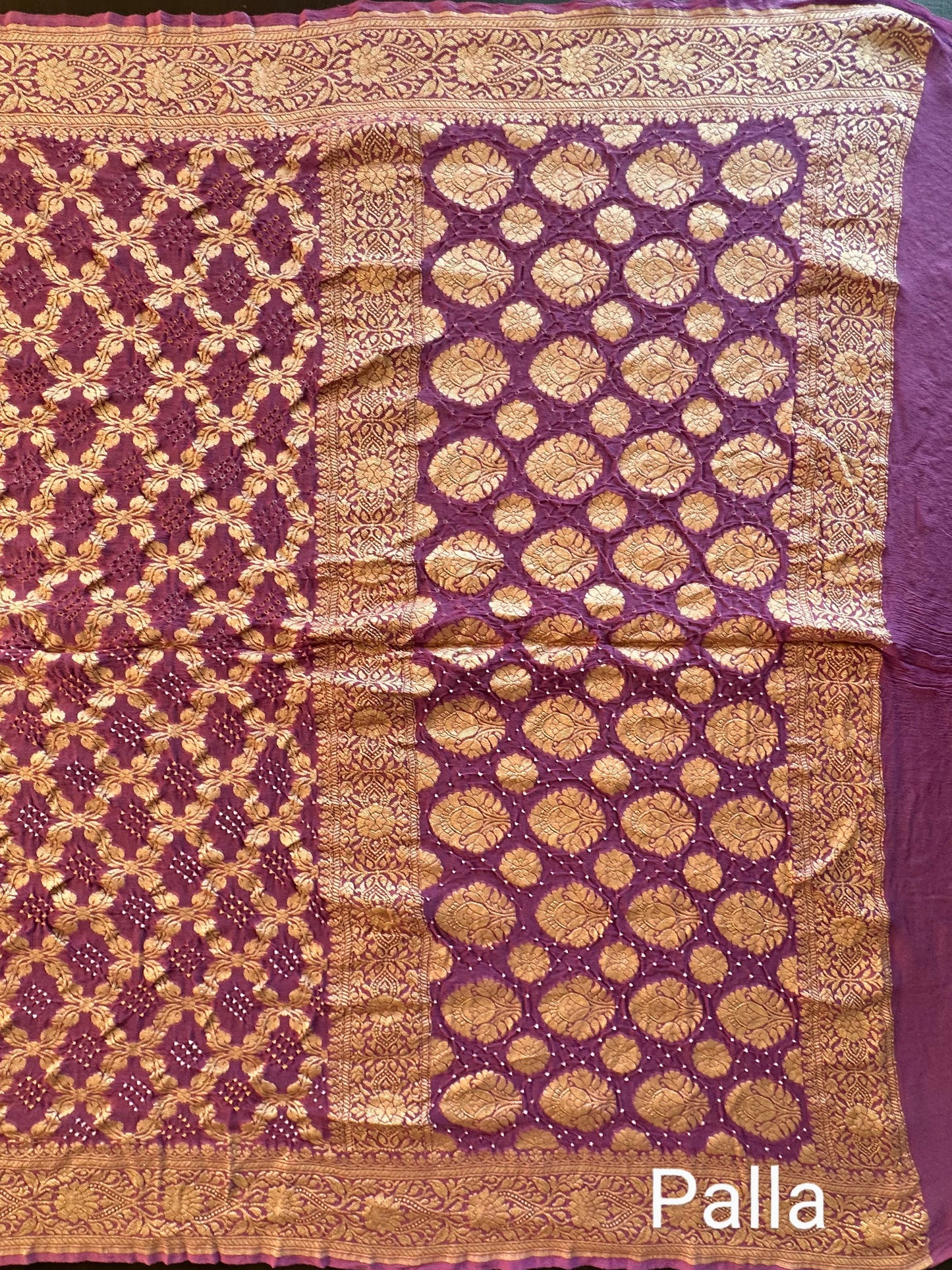 Pure Georgette Gharchola Bandhej Saree