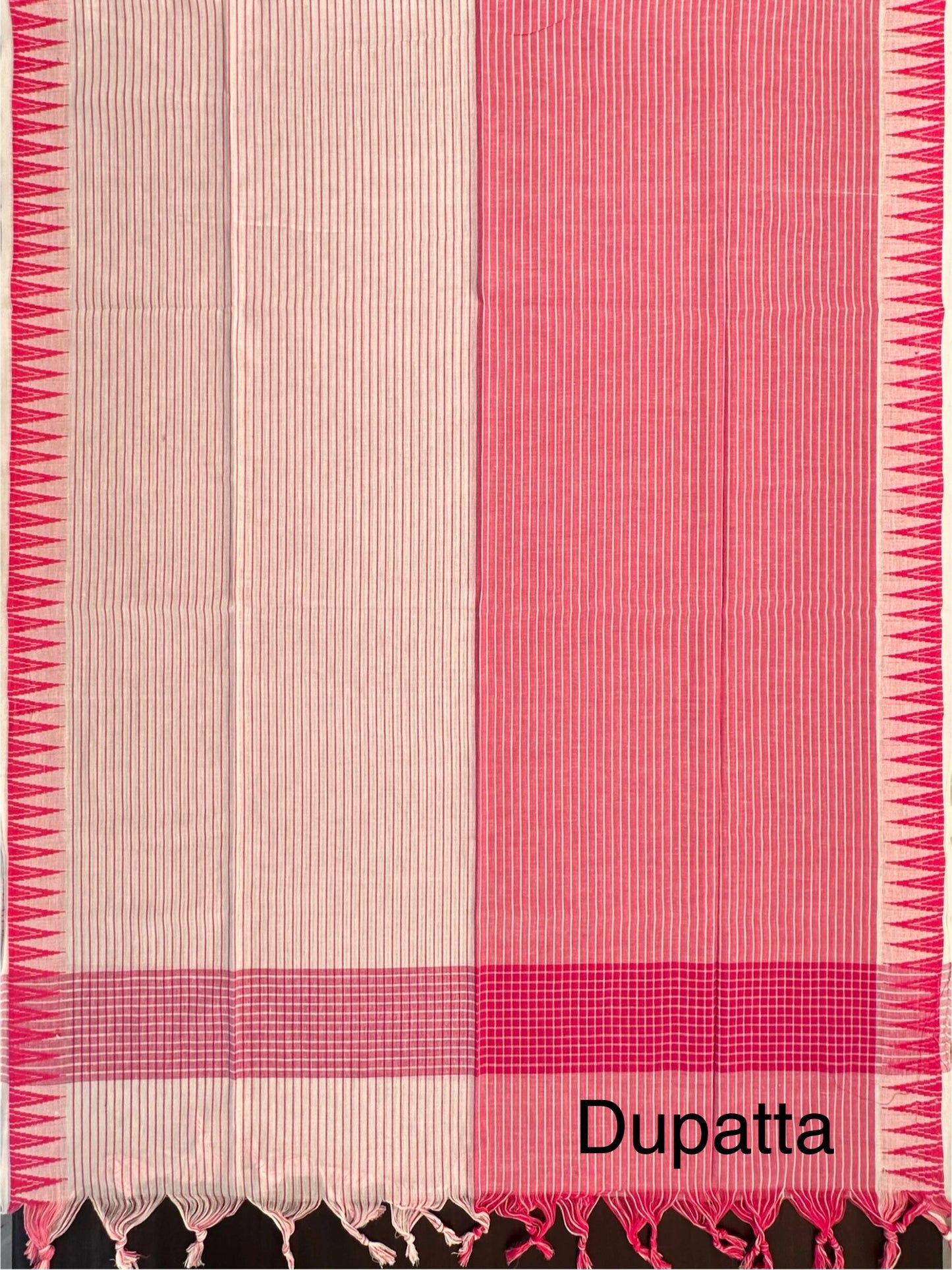 Rani Pink South Cotton 3-Piece Suit