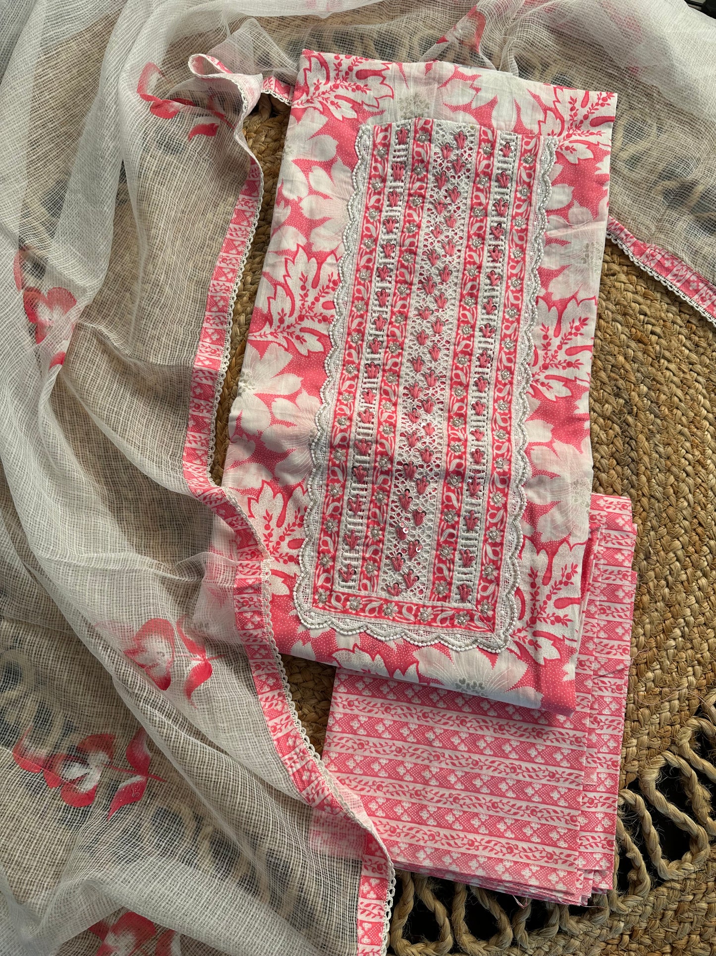 Jaipuri Cotton 3 -Piece Suit
