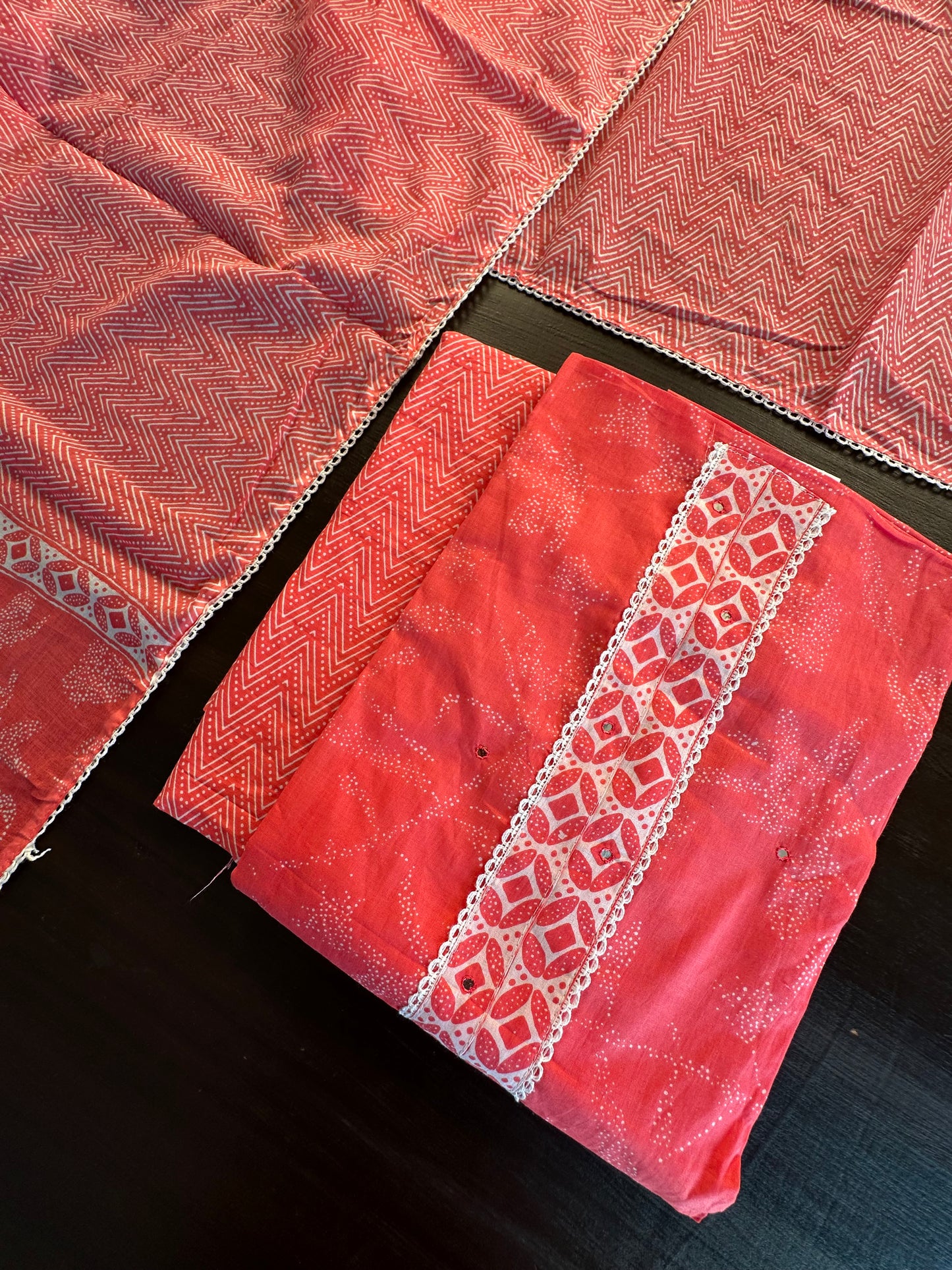 Jaipuri Necktie Cotton 3-Piece Suit
