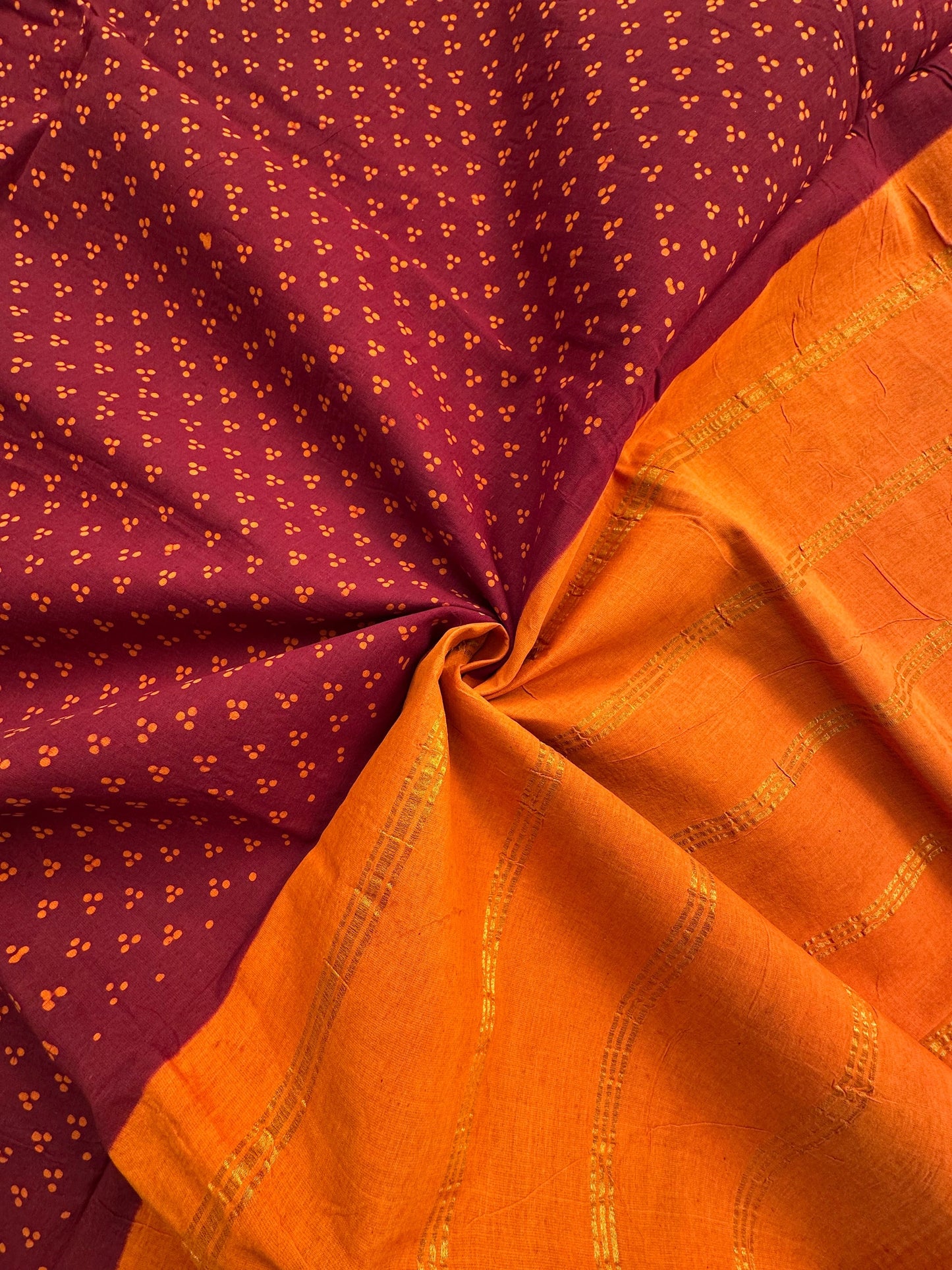 Maroon Soongadi Cotton Saree