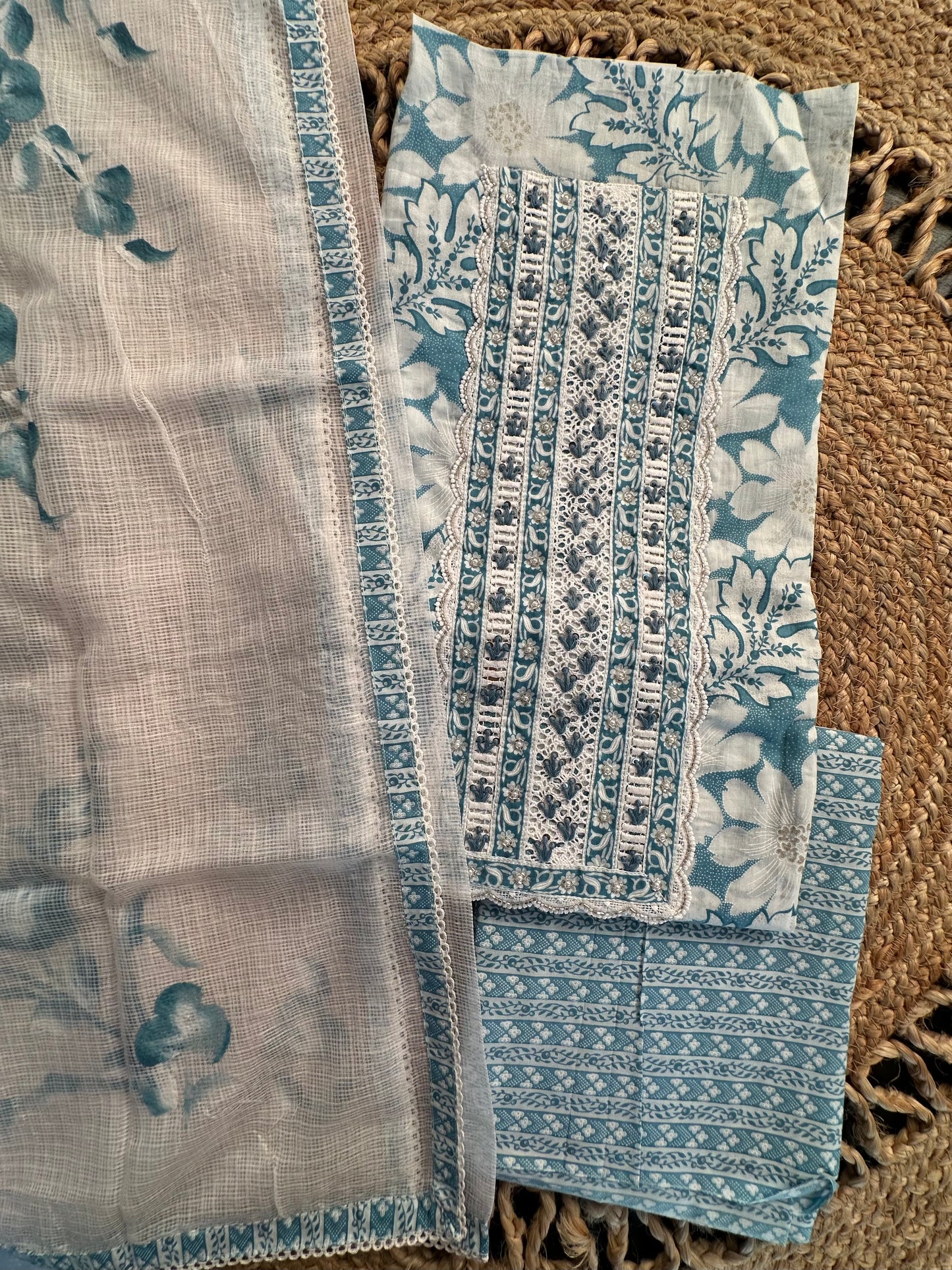 Jaipuri Cotton 3 -Piece Suit