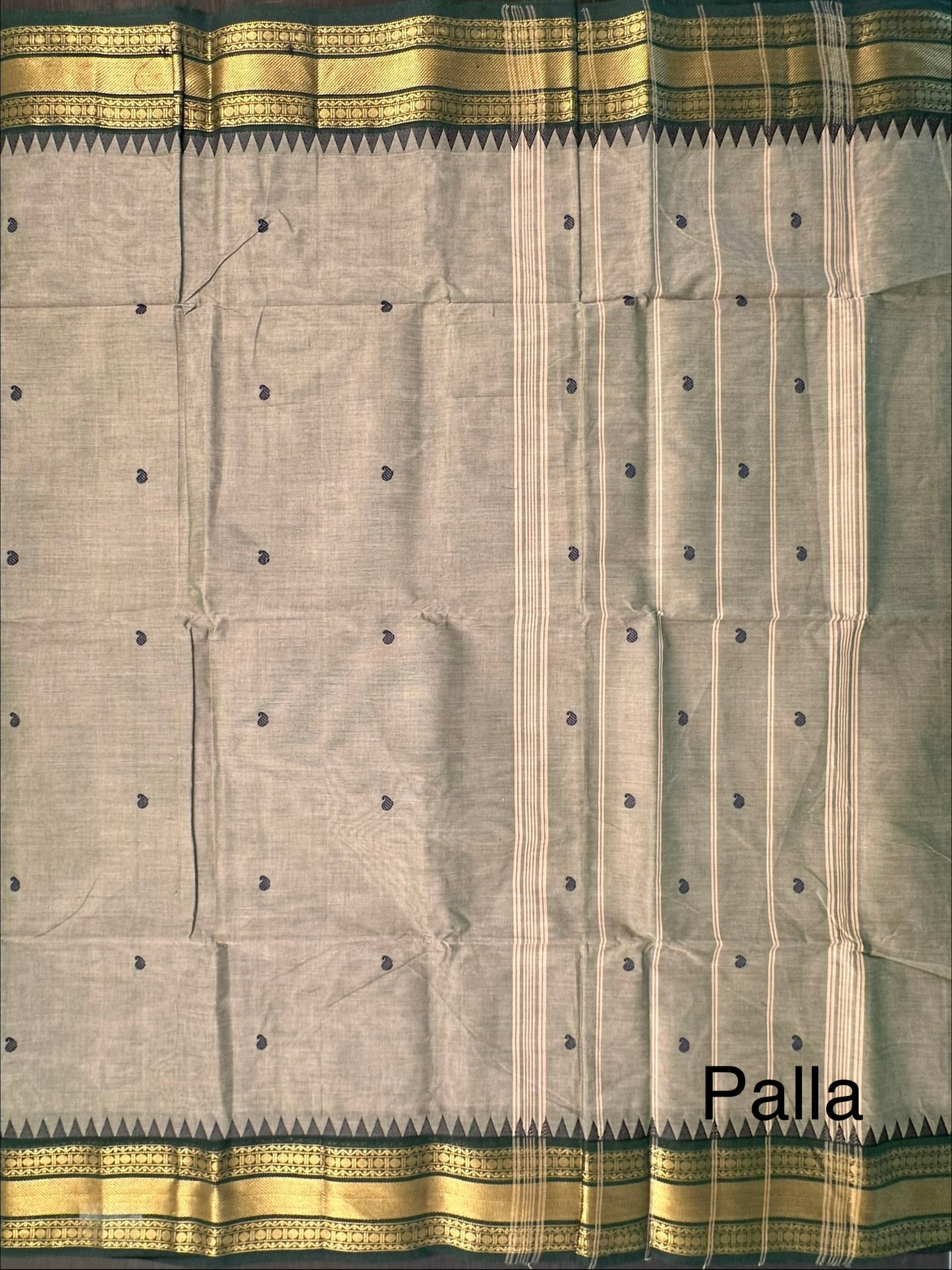 Green Narayanpet Cotton Saree