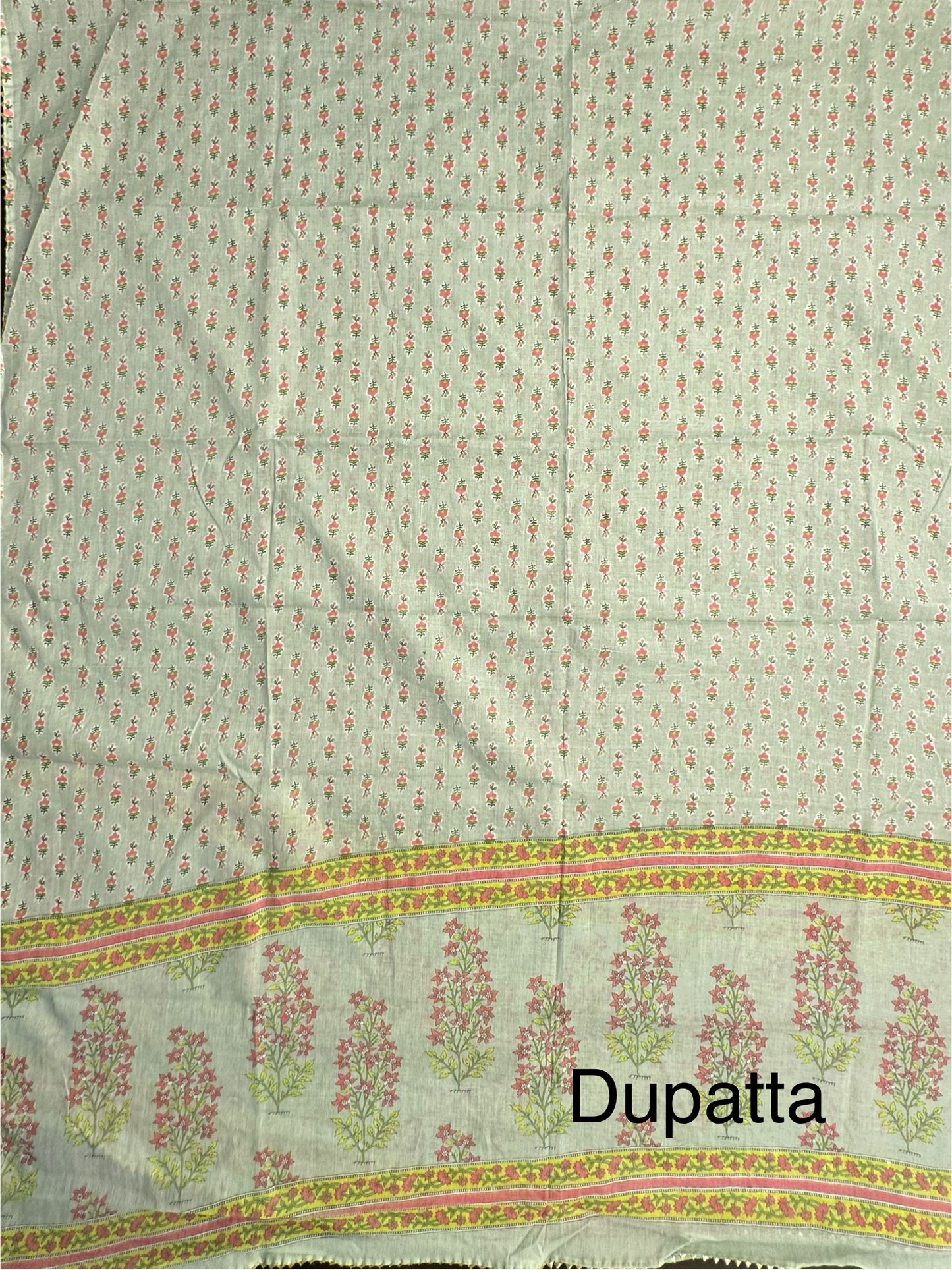 Pista Green Jaipuri Necktie Cotton 3-Piece Suit