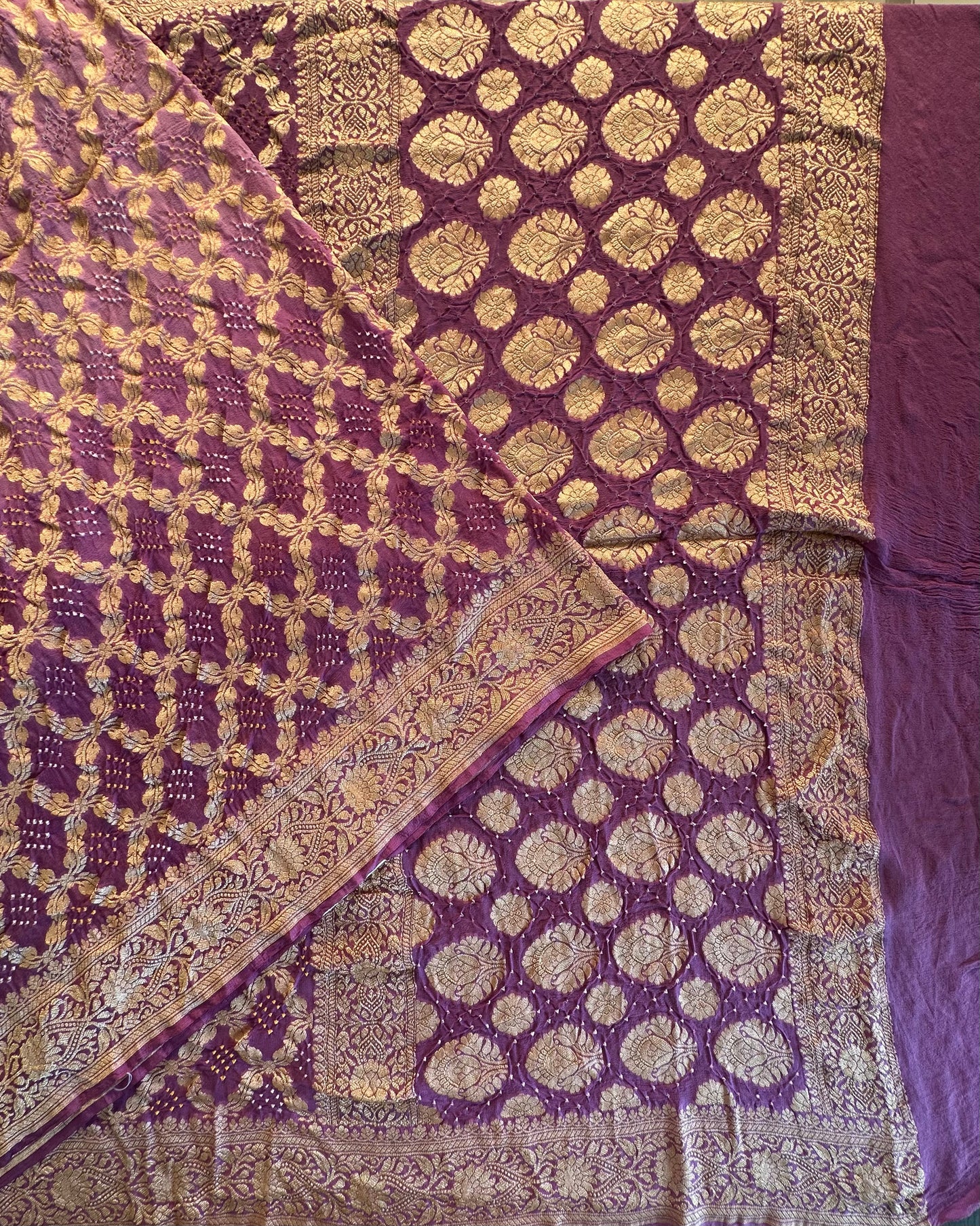 Pure Georgette Gharchola Bandhej Saree
