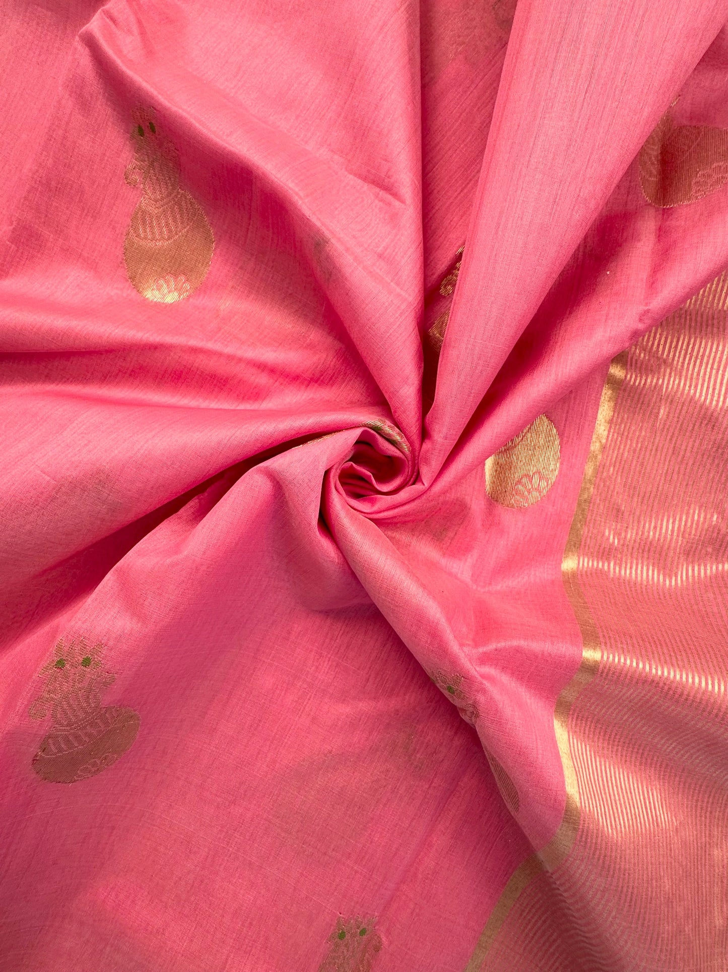 Pink Chanderi Saree