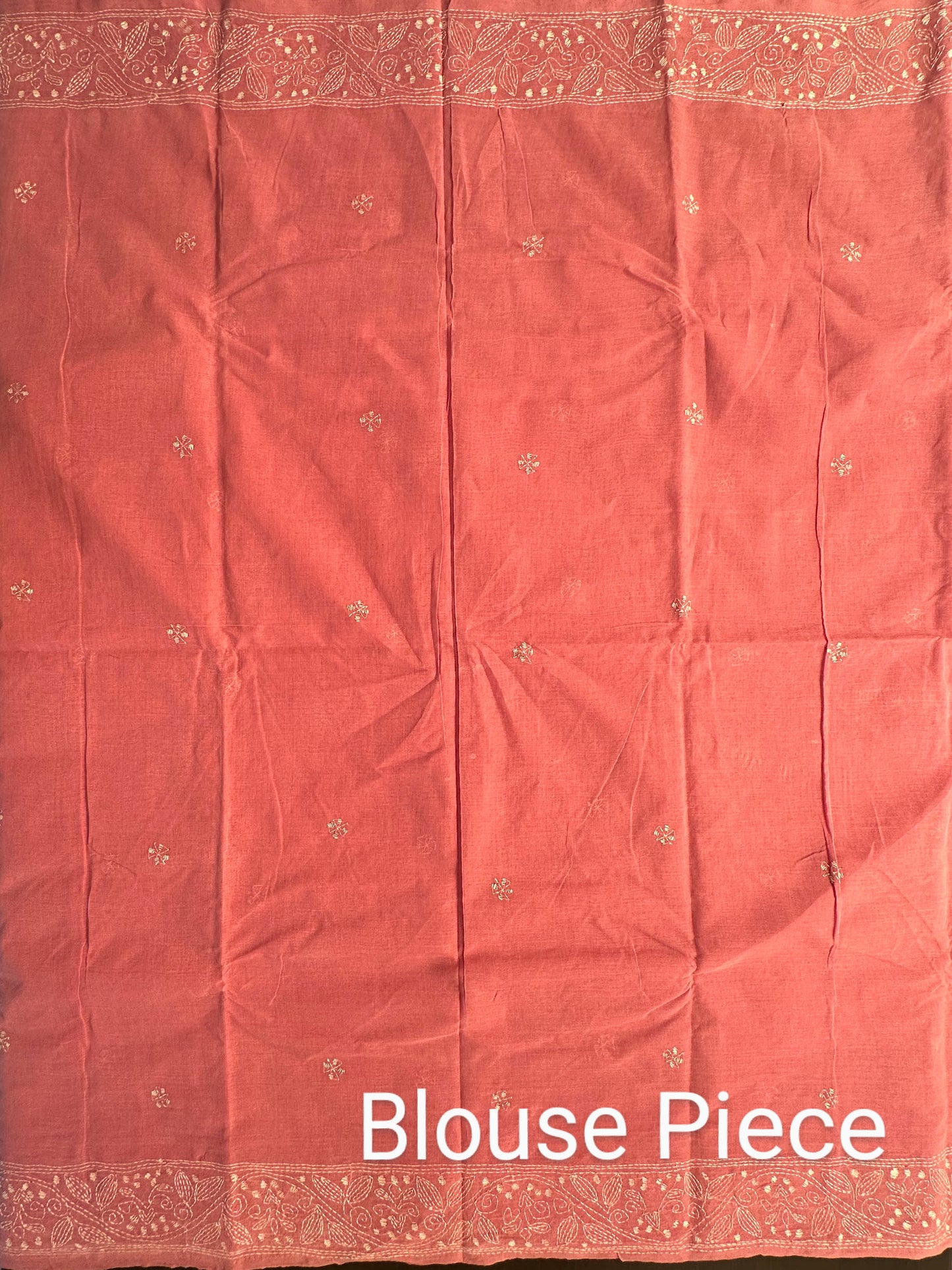 Cotton Saree With Kaantha Embroidery