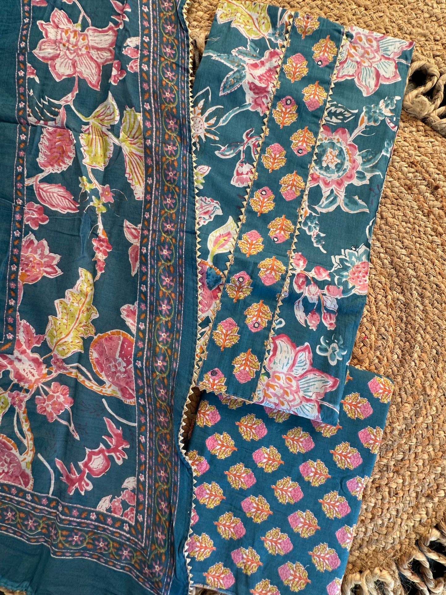Jaipuri Necktie Cotton 3-Piece Suit