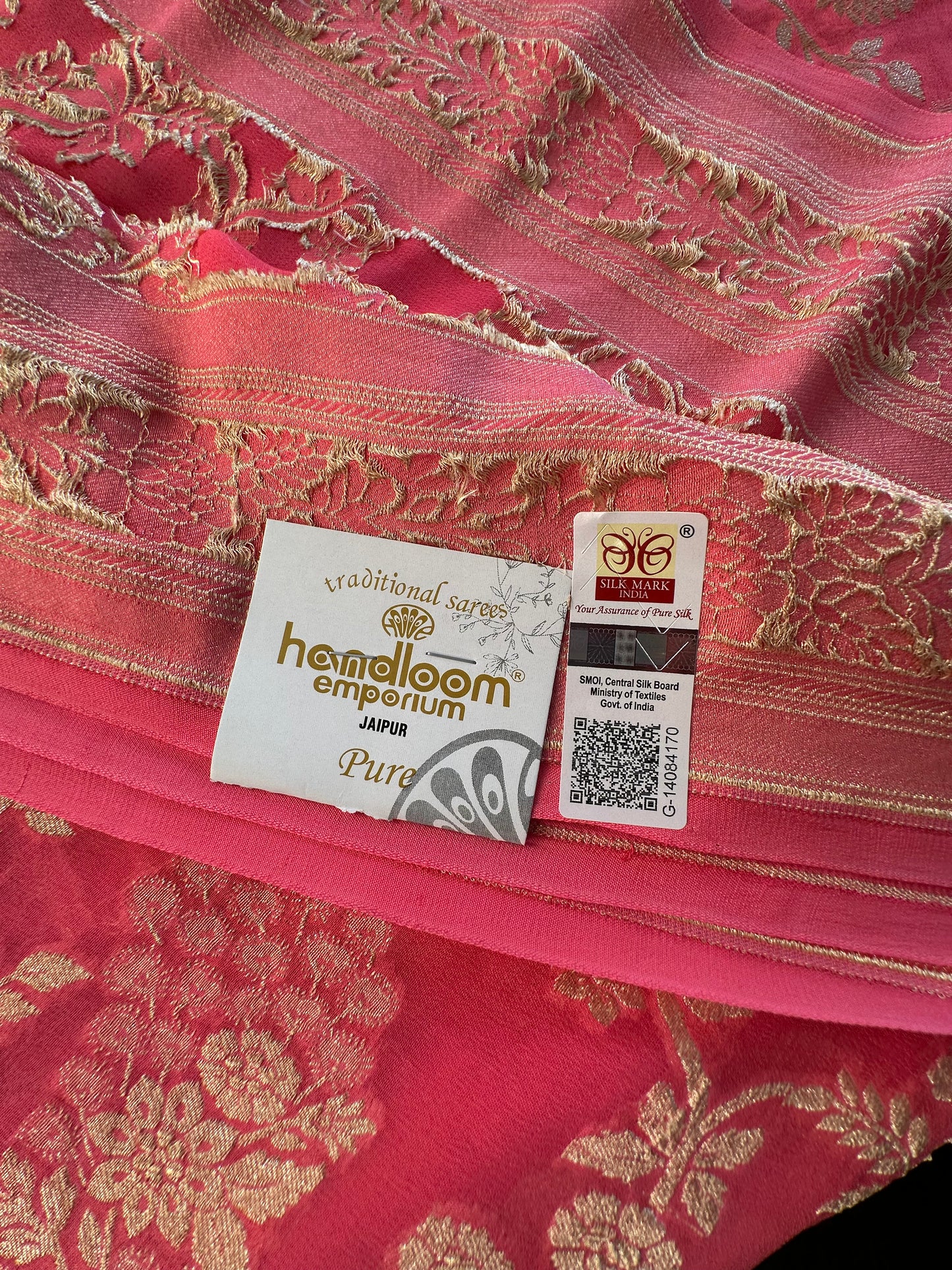 Khaddi Jaal Pure Georgette Saree