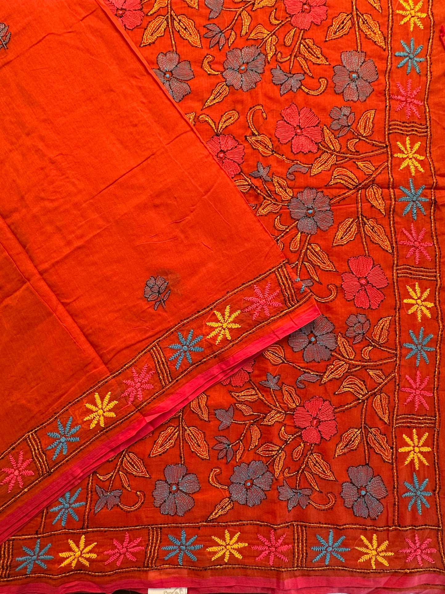 Kaantha Embroidery Cotton Saree