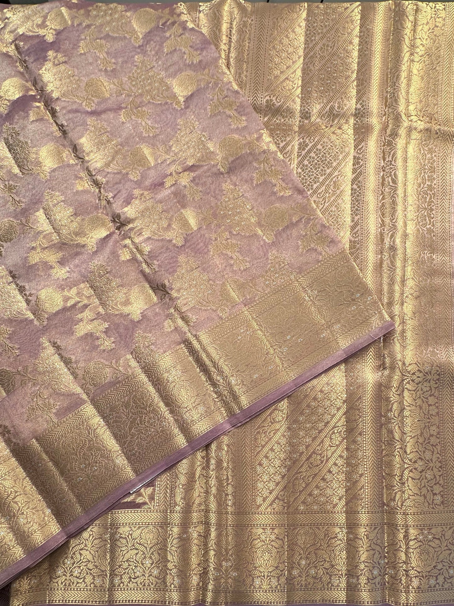 Mauve Tissue Silk Saree